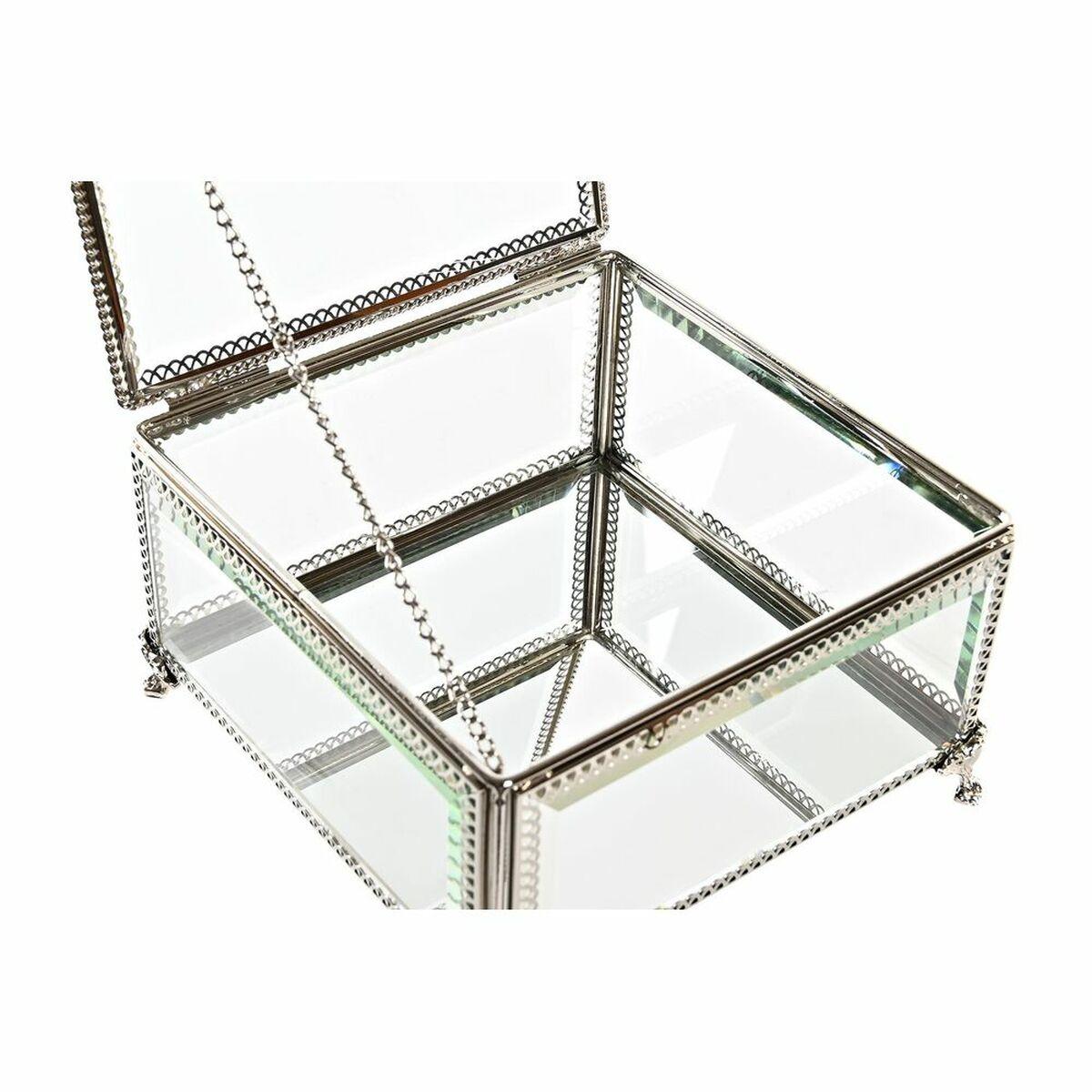 scatola-portagioie-dkd-home-decor-cristallo-metallo-16-x-16-x-10-cm-argentato-trasparente