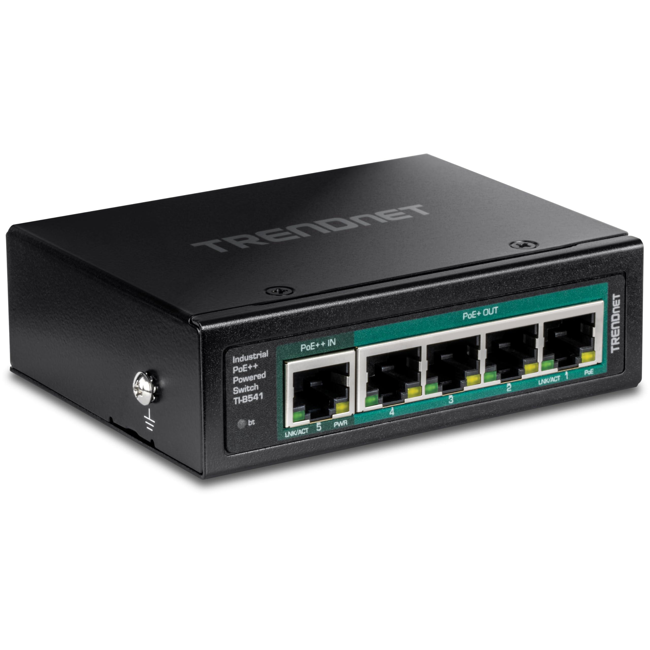 trendnet-ti-b541-interruttore-industriale-gigabit-poe-a-5-porte-su-guida-din-con-passaggio-poe-colore-nero