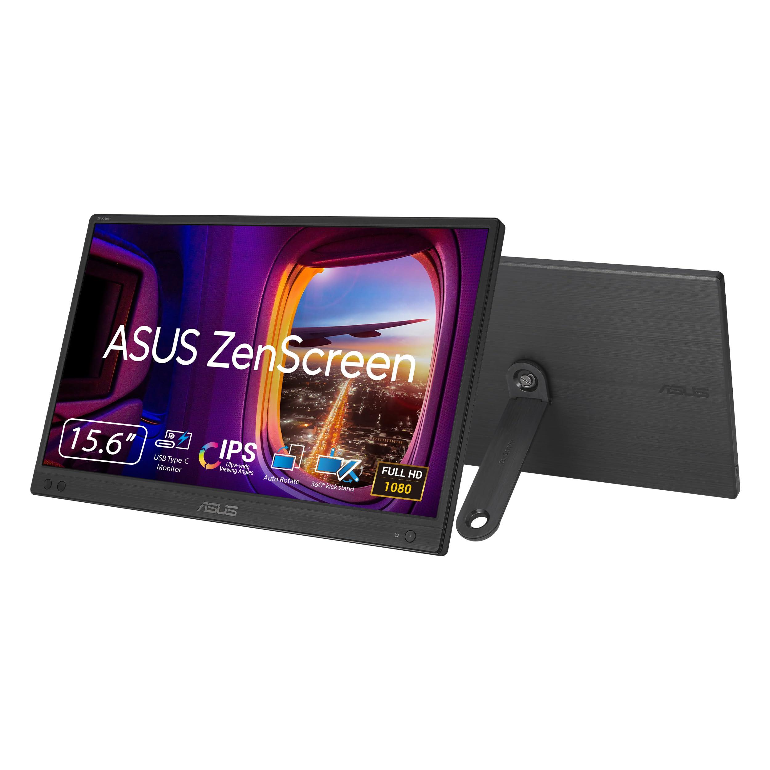 asus-zenscreen-mb166cr-monitor-portatile-da-16-pollici-15-6-full-hd-1920x1080-ips-usb-type-c-anti-sfarfallio-filtro-luce-blu-superficie-antiriflesso-cavalletto-di-supporto-a-360-nero