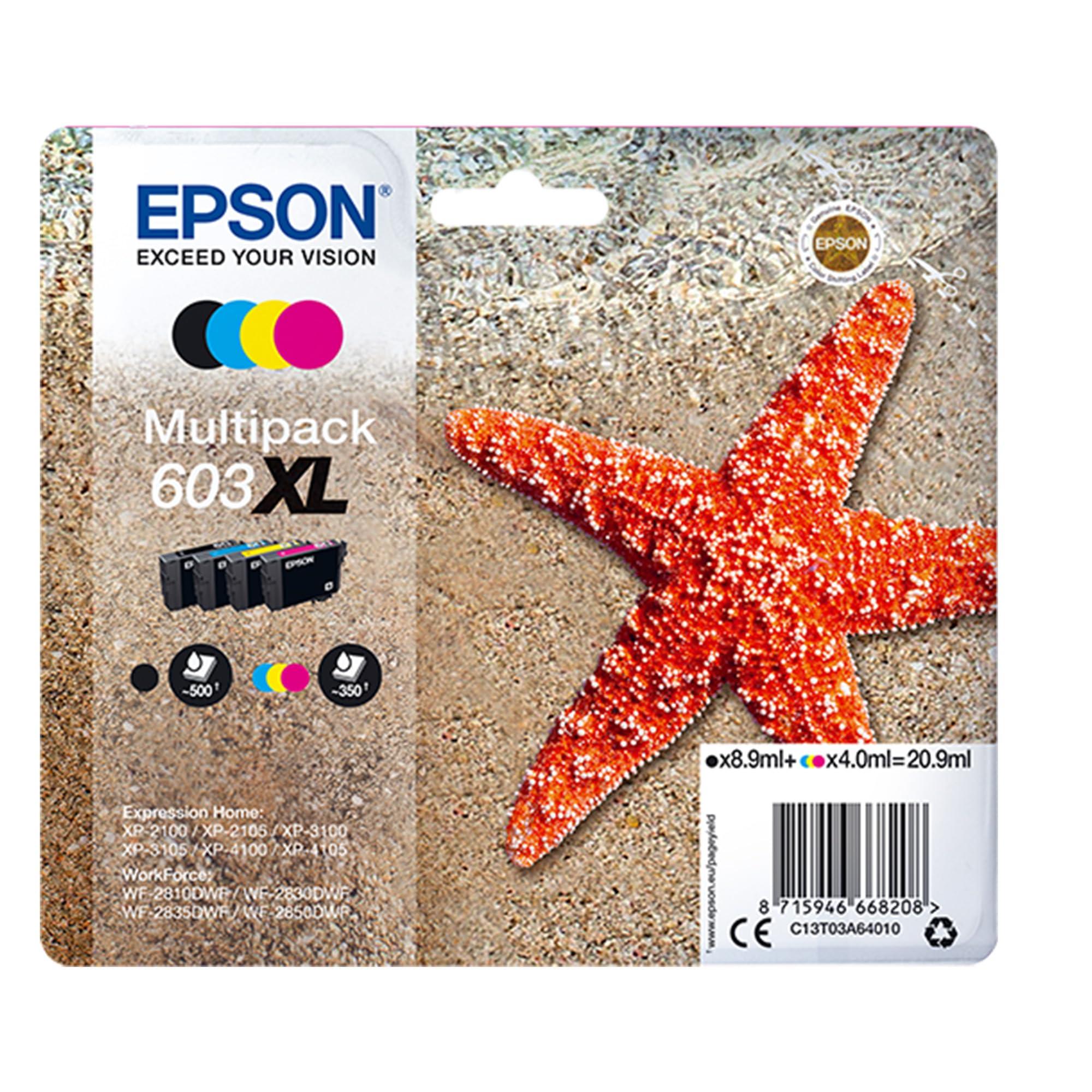 epson-serie-603xl-stella-marina-cartucce-originali-per-stampante-getto-d-inchiostro-multipack-4-colori-nero-ciano-magenta-giallo-xl-stampa-fino-350-pagine-colori-500-black-confezione-retail