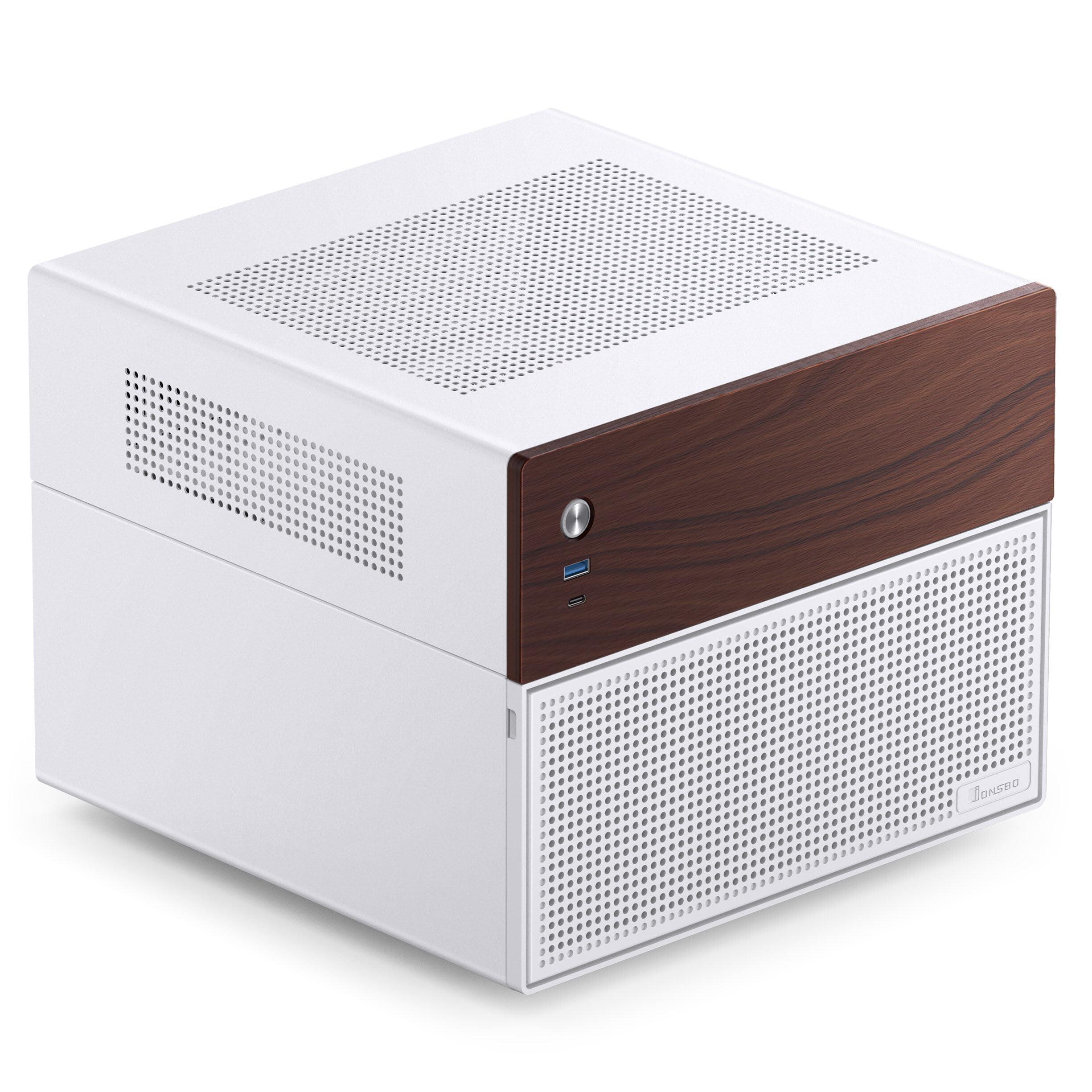 jonsbo-n4-nas-case-bianco-case-micro-atx-compatto-per-nas-fai-da-te-spazio-per-6x-hdd-da-3-5-e-2x-da-2-5-4-slot-low-profile-usb-c-e-usb-a-design-in-legno