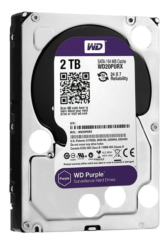 western-digital-wd20purz-wd-purple-hard-disk-per-videosorveglianza-con-tecnologia-allframe-4k-3-5-pollici-sata-6-gb-s-180tb-anno-64-mb-cache-5400-rpm-2-tb-grigio