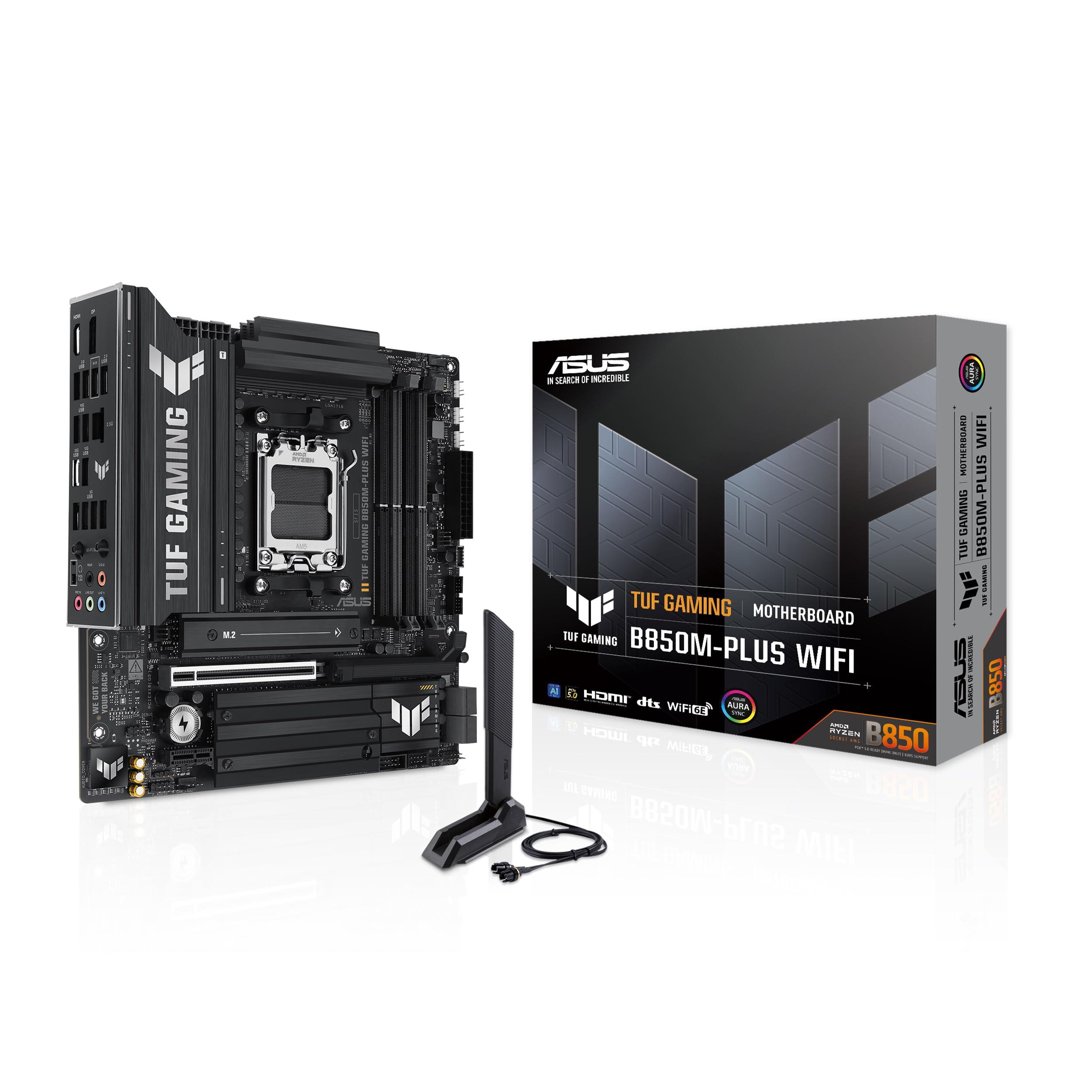 asus-tuf-gaming-b850m-plus-wifi-scheda-madre-amd-matx-14-2-1-fasi-alimentazione-slot-ddr5-pcie-5-0-ready-3-slot-m-2-wifi-6e-ethernet-realtek-2-5-gb-usb-c-da-20-gbps-bios-flashback-e-aura-sync