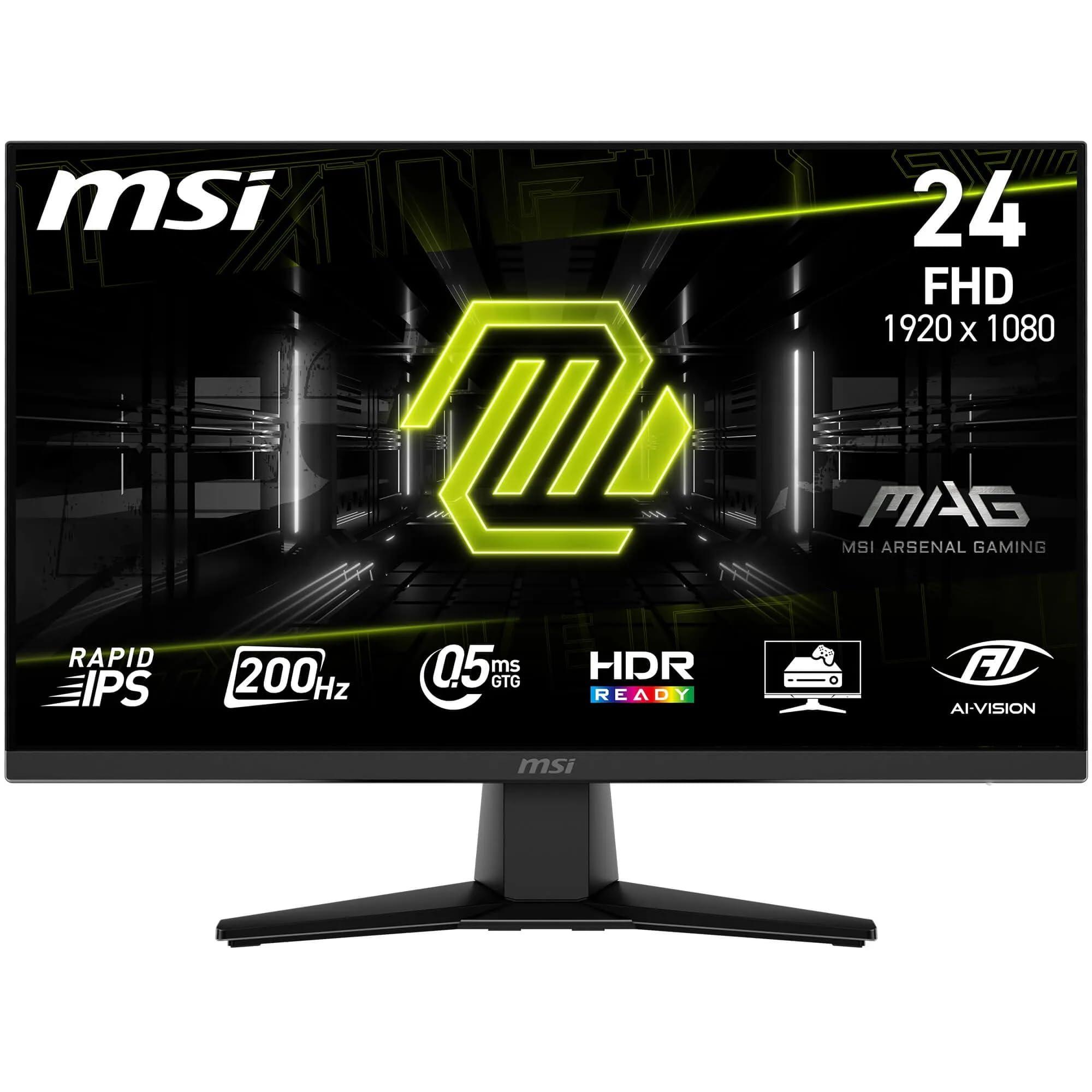 msi-mag-242f-monitor-gaming-da-24-fhd-1920x1080-rapid-ips-200hz-0-5ms-hdr-ready-amd-freesync-premium-eye-care-hdmi-2-0b-dp-1-2a-senza-cornice-inclinabile-montaggio-vesa-nero