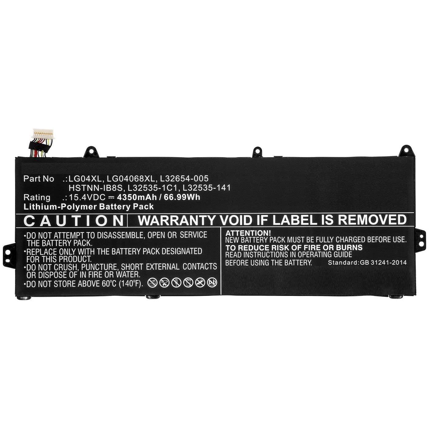 coreparts-laptop-battery-for-hp-66-99wh-li-pol-15-4v-4350mah-hstnn-ib8s-l32535-141-l32535-1c1-66-99wh-li-pol-15-4v-4350mah-black-for-hp-notebook-laptop-pavilion-15-cs1001la-pavilion-15-cs1002l