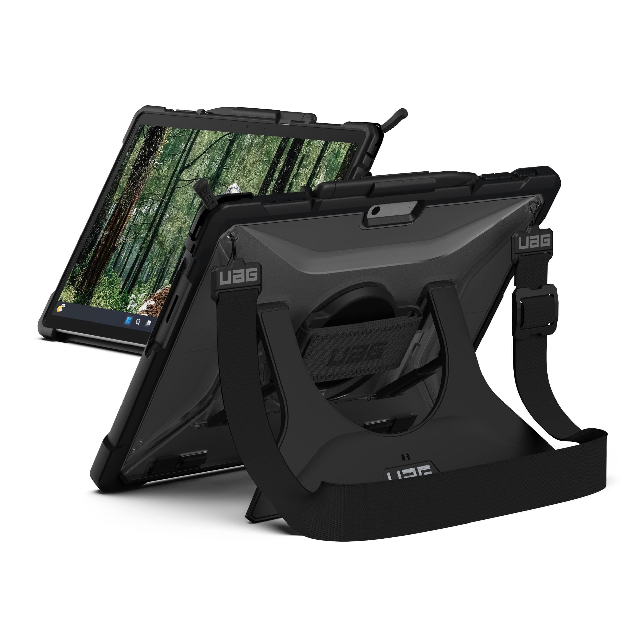 urban-armor-gear-plasma-case-per-microsoft-surface-pro-9-custodia-designed-for-surface-certificato-cinturino-a-mano-e-tracolla-type-cover-compatibile-funzione-stand-surface-pen-porta-ice