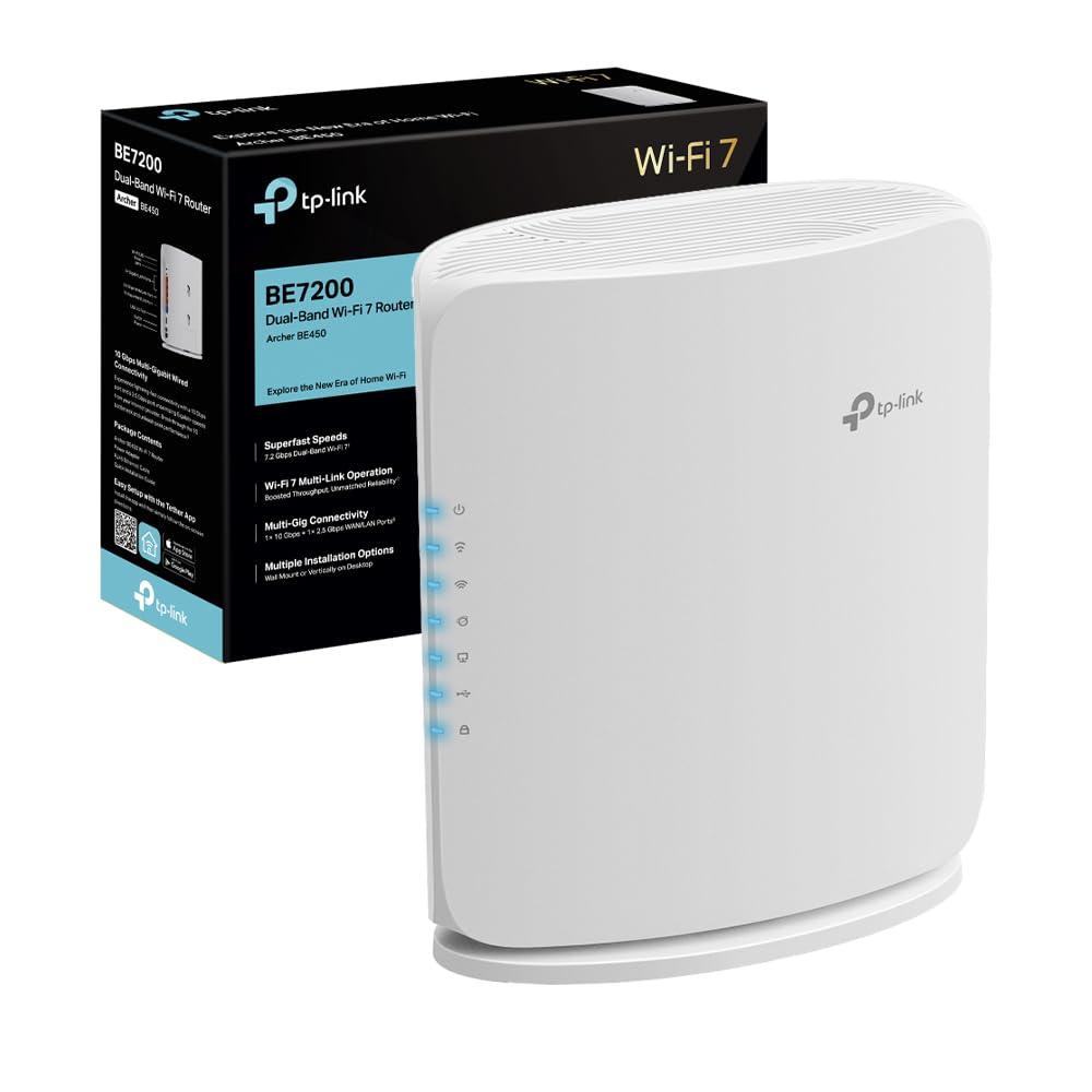 tp-link-wi-fi-7-archer-be450-router-wi-fi-be7200mbps-1-porta-wan-lan-10-gbps-1-porta-wan-lan-2-5-gbps-molteplici-opzioni-di-installazione-mu-mimo-4k-qam-ofdma-mlo-vpn-non-supporta-xdsl