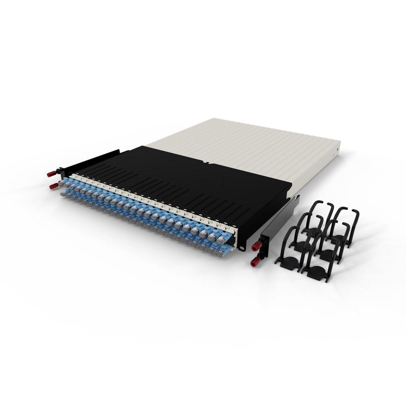 patchbox-one-cat-6a-30-ru-pannello-patch-a-24-porte-con-sistema-di-gestione-cavi-retrattile-per-rack-da-19-inclusi-cavi-piatti-e-cassette-da-10-gb-facile-installazione-di-rete-e-server-stp-blu