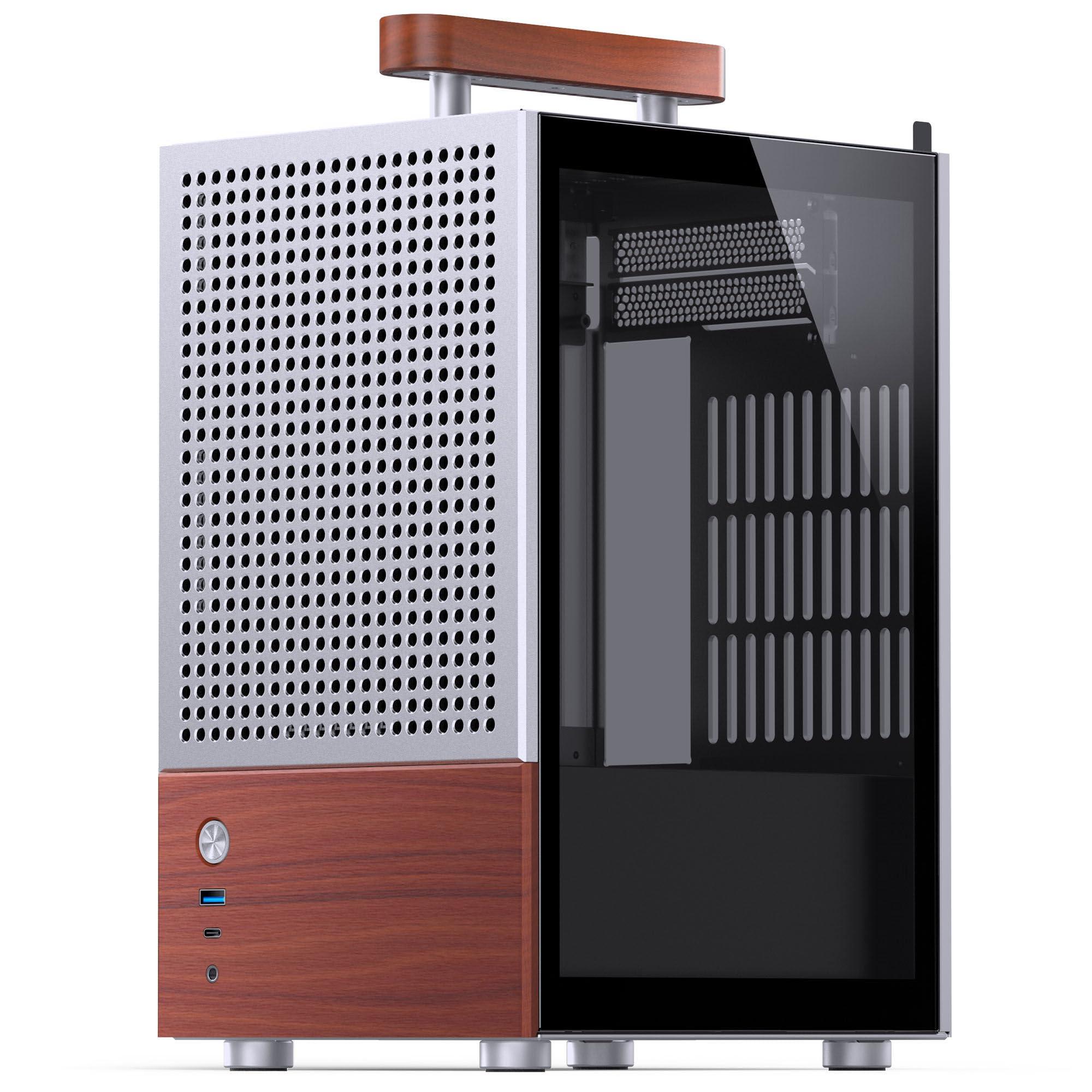 jonsbo-t6-mini-itx-case-pc-argento-vetro-temperato-e-manico-in-legno-alluminio-e-acciaio-case-mini-tower-compatto