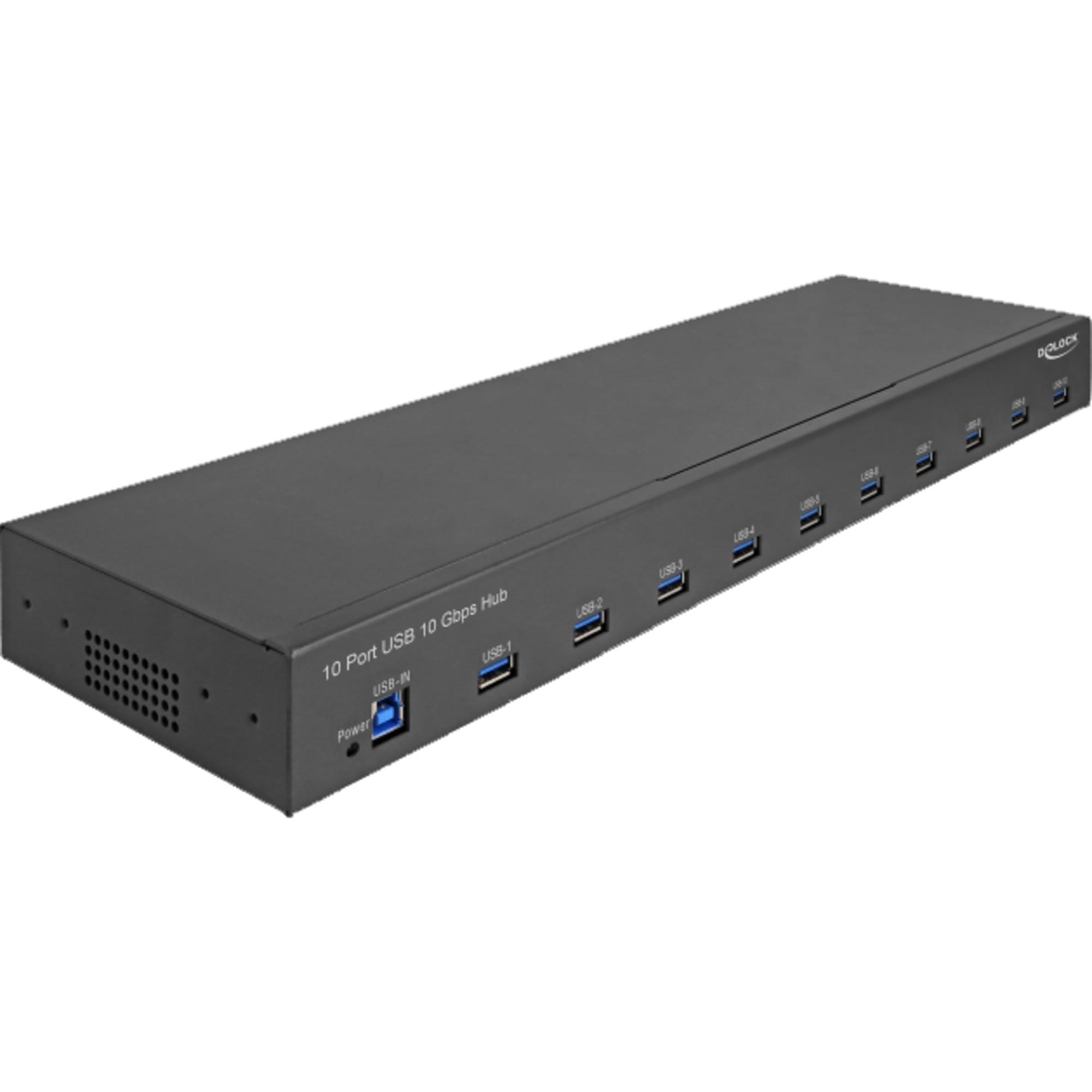 delock-64240-hub-di-interfaccia-usb-3-2-gen-2-3-1-gen-2-type-b-10000-mbit-s-nero