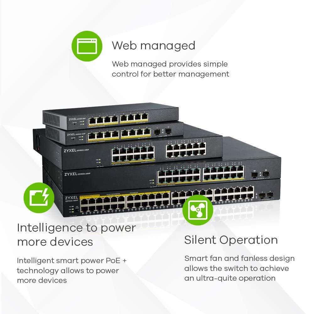 zyxel-switch-poe-gigabit-a-8-porte-smart-managed-desktop-wallmount-e-fanless-8-porte-poe-con-budget-di-70-watt-vlan-igmp-qos-garanzia-a-vita-gs1900-8hp