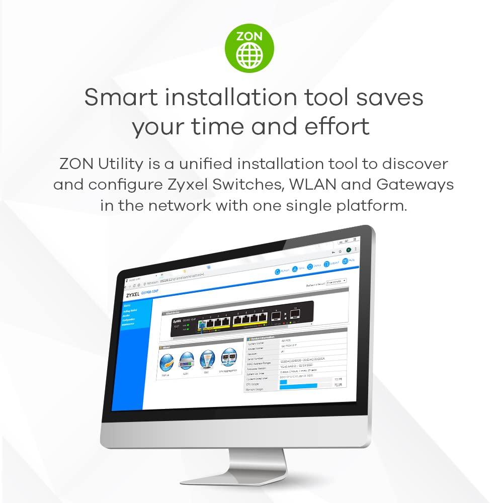 zyxel-switch-poe-gigabit-a-8-porte-smart-managed-desktop-wallmount-e-fanless-8-porte-poe-con-budget-di-70-watt-vlan-igmp-qos-garanzia-a-vita-gs1900-8hp