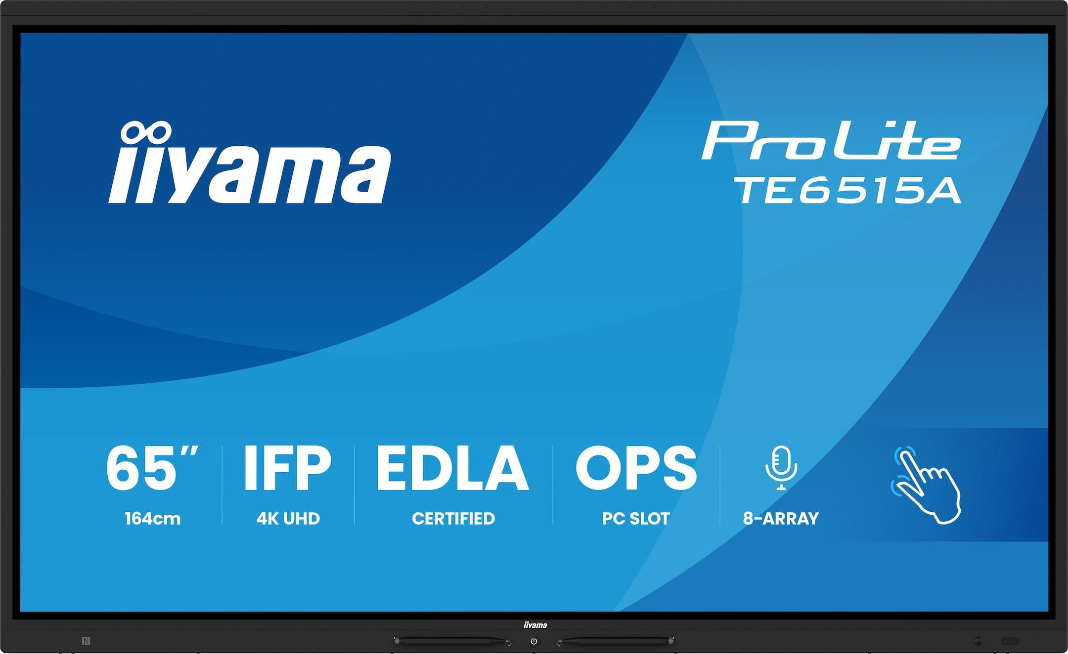iiyama-prolite-te6515a-b1ag-display-interattivo-ips-163-9-cm-65-4k-uhd-40-punti-touch-deepcontrast-ir-hdmi-dp-usb-c-usb3-2-rs-232c-rj45-ops-wifi-android-14-os-google-edla-iicontrol-antiglare