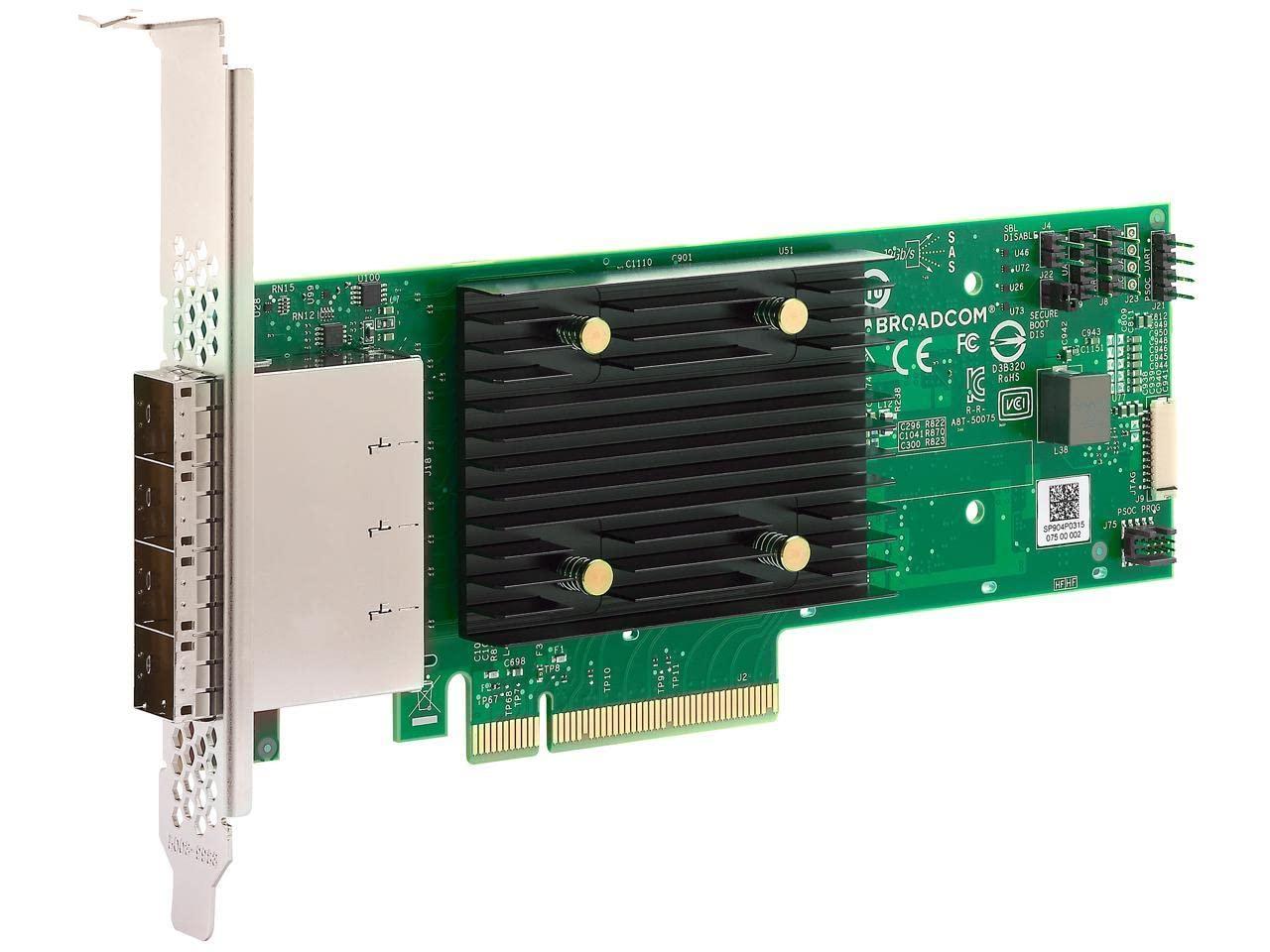 broadcom-hba-9500-16e-tri-mode-controller-di-archiviazione-16-canali-sata-6-gb-s-sas-12-gb-s-pcie-4-0-nvme-pcie-4-0-x8