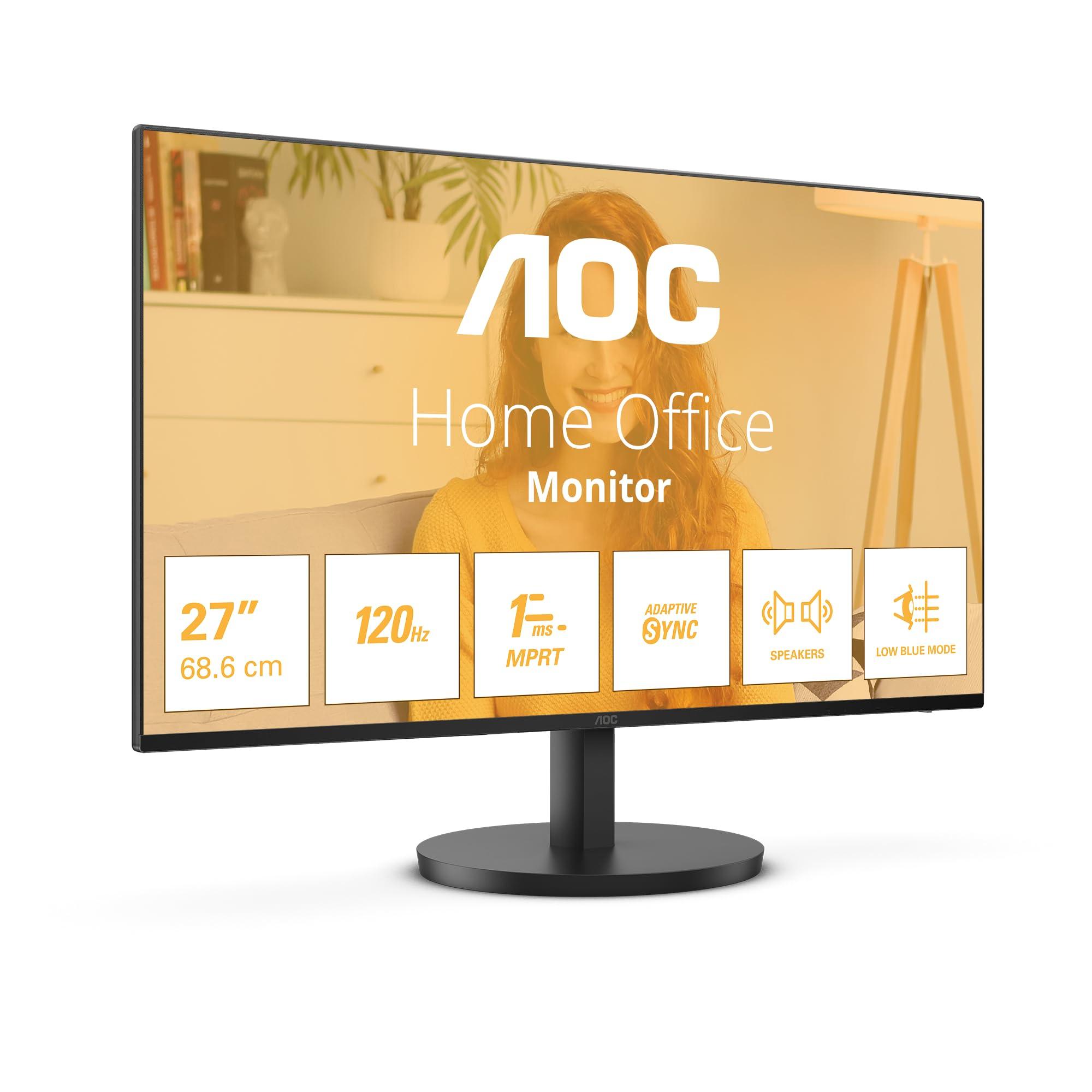aoc-27b31h-monitor-full-hd-da-27-pollici-120-hz-sincronizzazione-adattiva-dell-immagine-1920x1080-1x-d-sub-1x-hdmi-1-4-nero-27-inch-fhd-ips-100-hz-no-altoparlanti