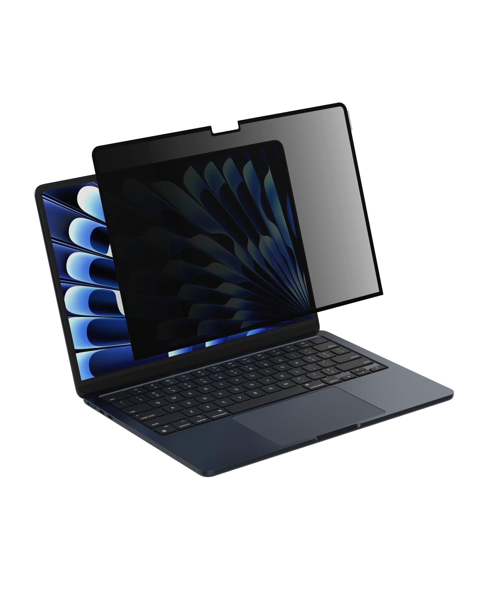 belkin-screenforce-trueprivacy-pellicola-protettiva-per-macbook-air-13-m2-antiriflesso-durezza-2h-rimovibile-e-riutilizzabile-con-attacco-in-silicone-facile-applicazione-a-scatto-e-sganciamento