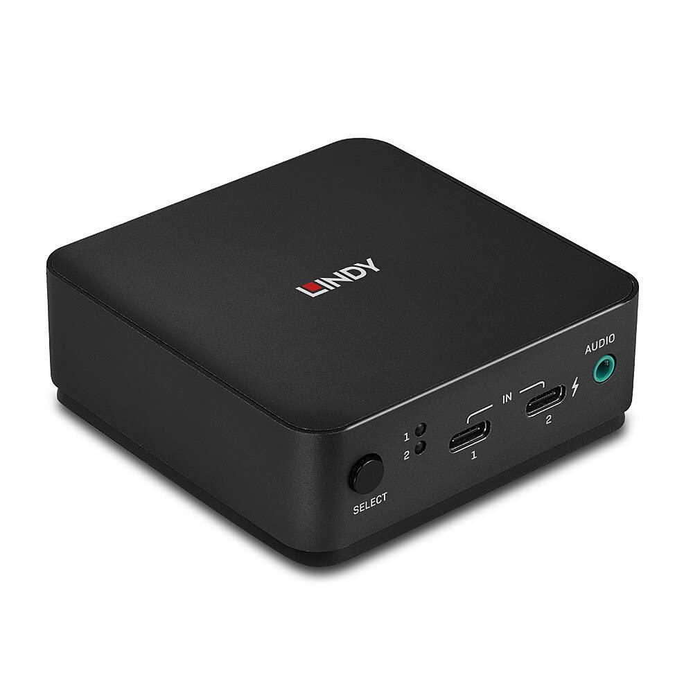 lindy-42320-switch-kvm-tipo-c-displayport-1-2-2-porte
