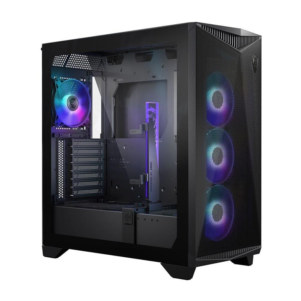 msi-mpg-gungnir-300r-airflow-case-pc-mid-tower-supporto-e-atx-4-ventole-argb-da-120mm-con-hub-controller-supporto-gpu-verticale-e-base-filtri-antipolvere-gestione-cavi-usb-type-c-20gbps