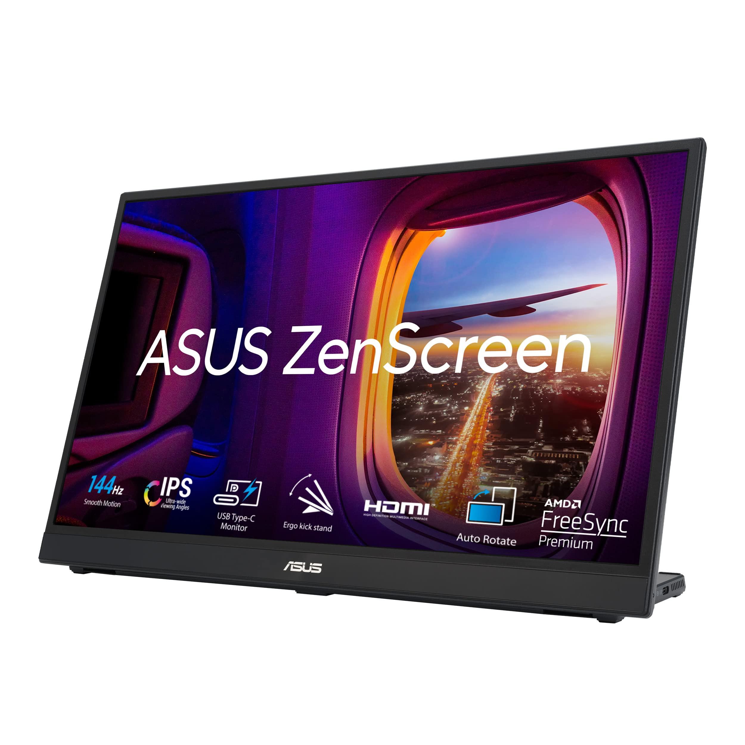 asus-zenscreen-mb17ahg-monitor-portatile-17-pollici-17-3-pannello-ips-fhd-1920-x-1080-144-hz-tecnologia-smoothmotion-usb-type-c-hdmi-filtro-luci-blu-anti-sfarfallio-ecosostenibile-nero
