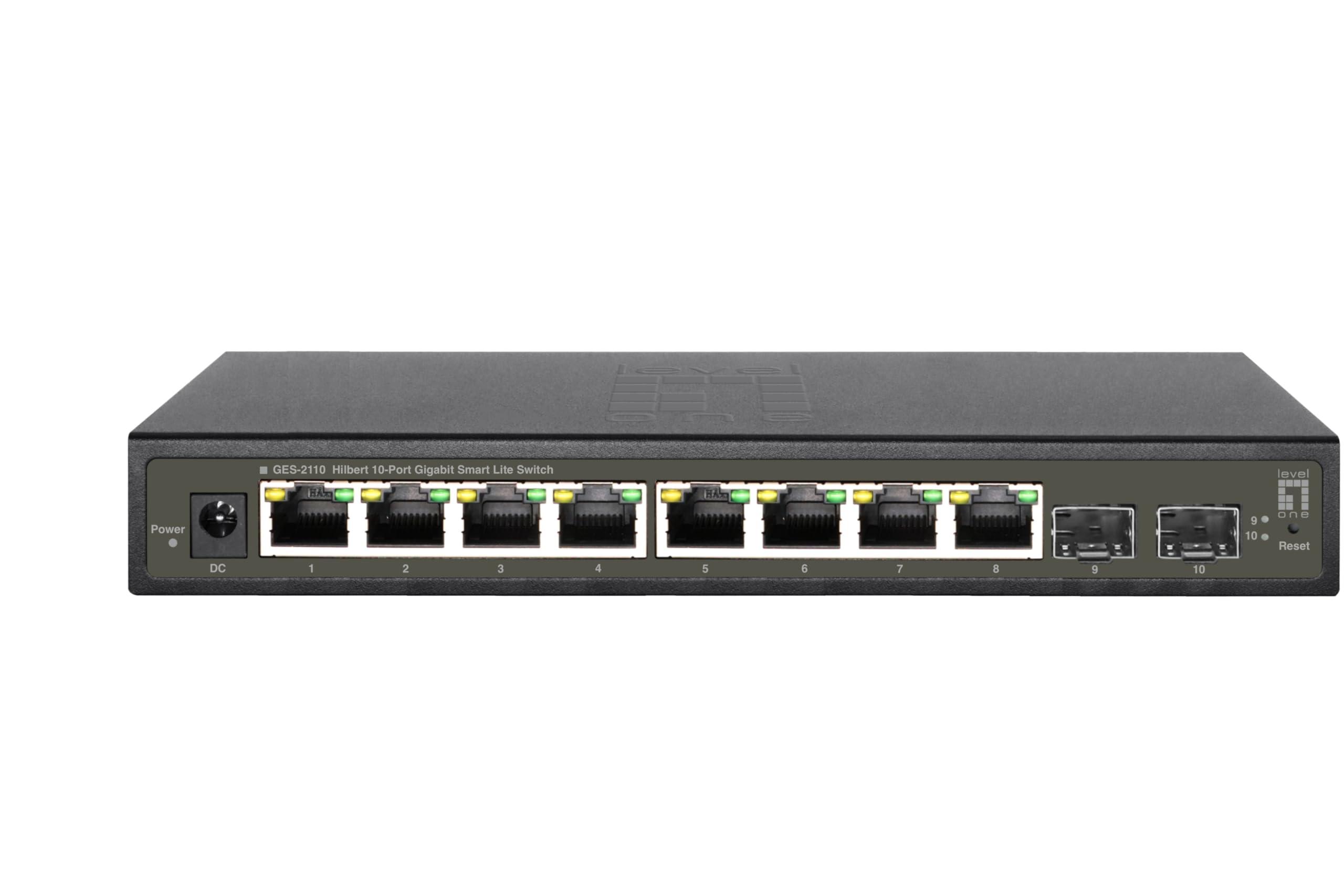 levelone-ges-2110-hilbert-switch-gigabit-smart-lite-a-10-porte-8-gigabit-rj45-2-sfp-gigabit