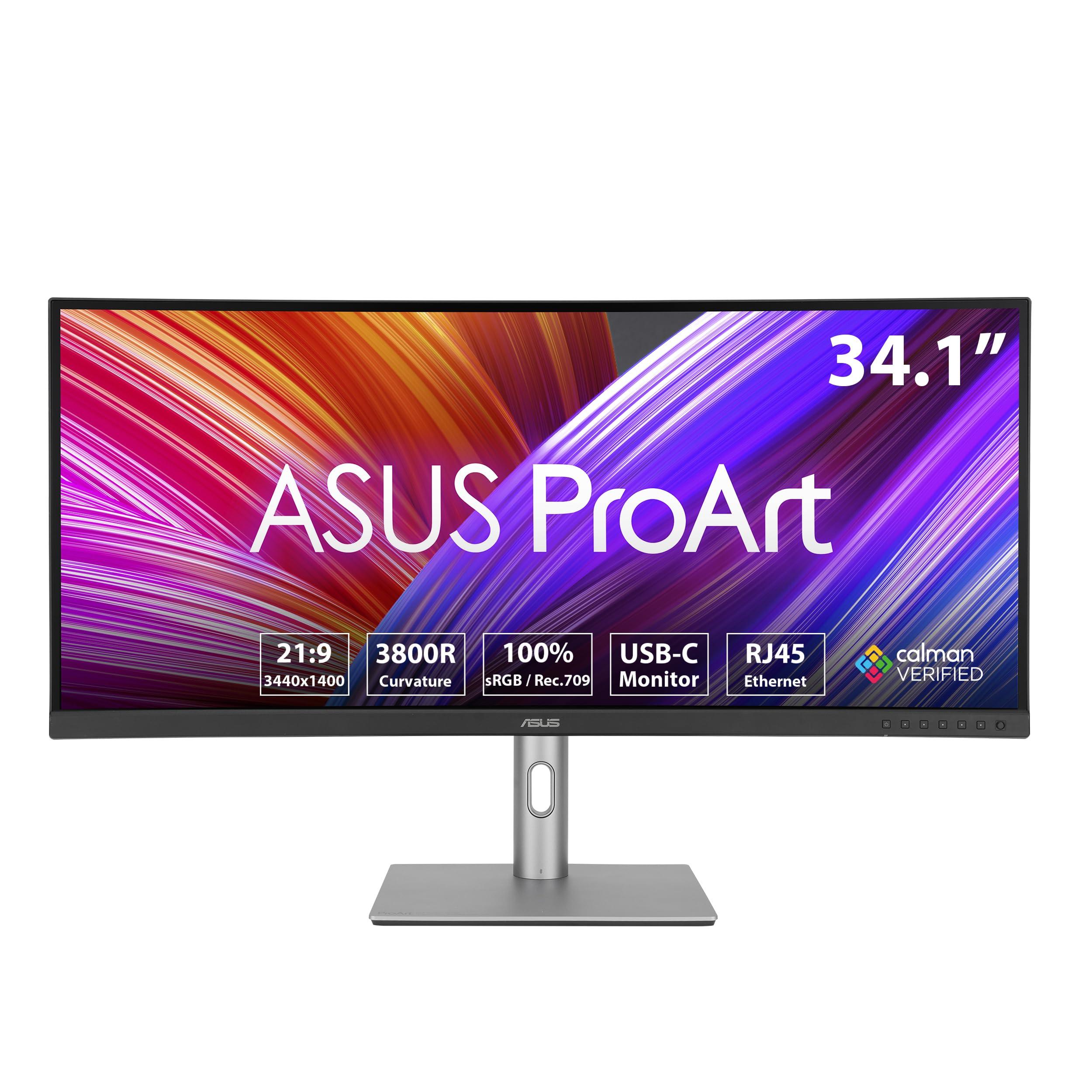 asus-proart-display-pa34vcnv-monitor-professionale-curvo-da-34-pollici-ips-21-9-3440-x-1440-curvatura-3800r-100-srgb-colori-de-2-calman-docking-usb-c-pd-96w-rj45-ecosostenibile-nero