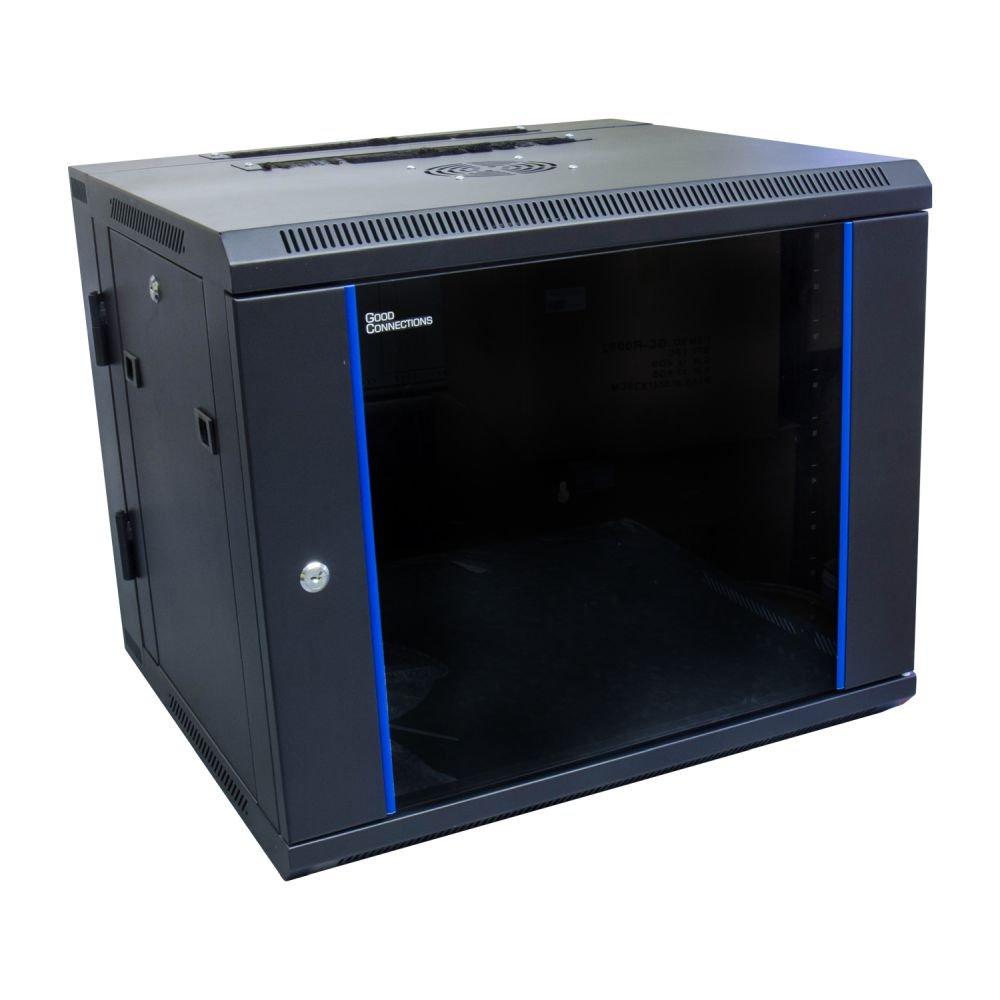 good-connections-48-26-cm-19-pollici-di-rete-da-parete-gomma-custodia-a-muro-2-parti-550mm-di-profondita-nero-jet-ral9005