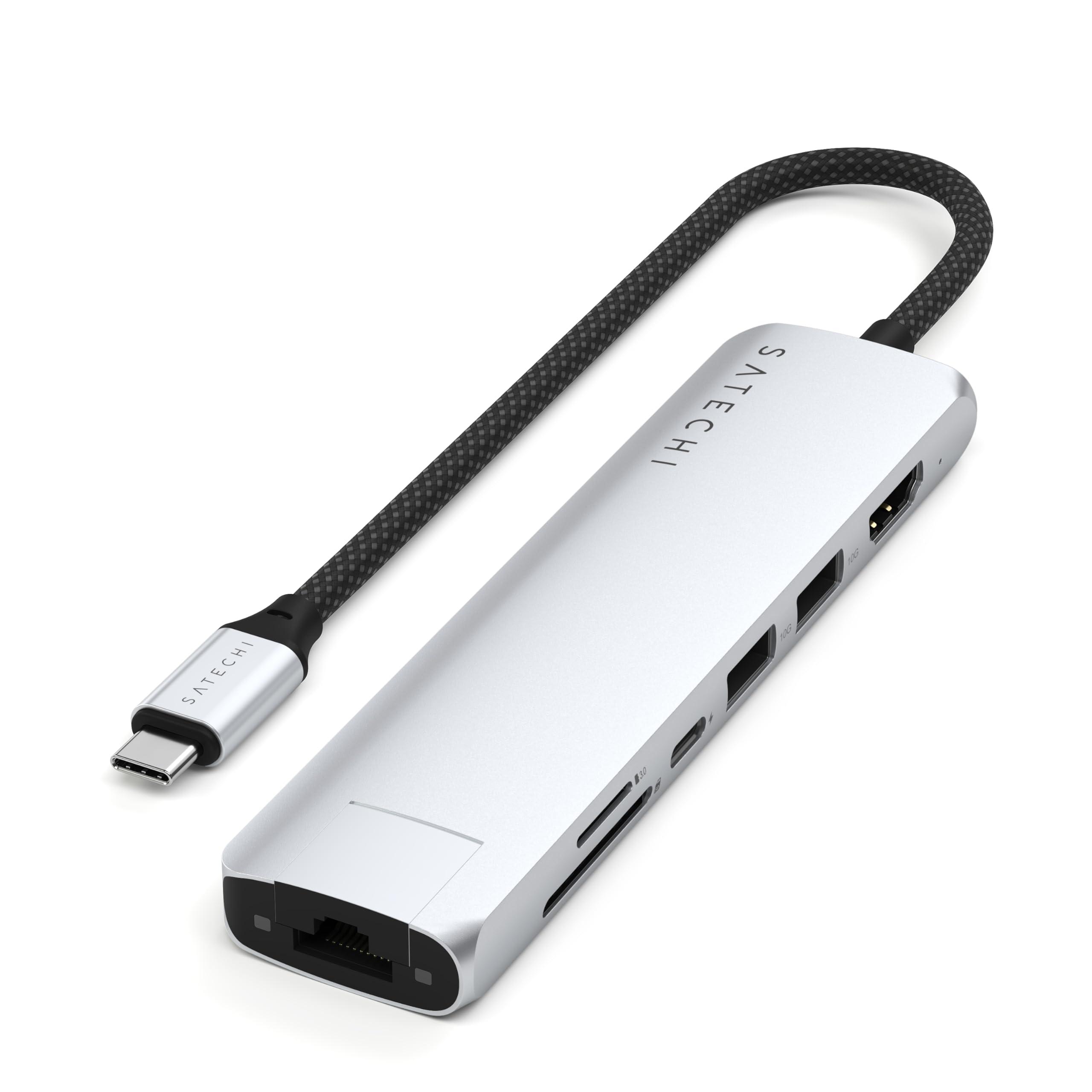 satechi-7-in-1-hub-usb-c-slim-plus-adattatore-multiporta-con-ethernet-ricarica-pd-100w-hdmi-4k-60hz-2x-porte-usb-a-10gbps-e-sd-microsd-per-macbook-air-pro-laptop-argento