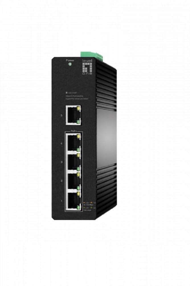levelone-igs-2105p-hilbert-switch-industriale-gigabit-poe-smart-lite-a-5-porte-4-uscite-poe-802-3at-af-poe