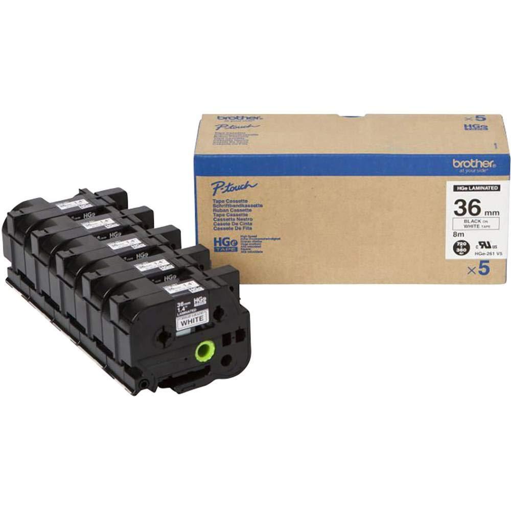 brother-hge261v5-nastro-laminato-36-mm-nero-bianco-5-pezzi