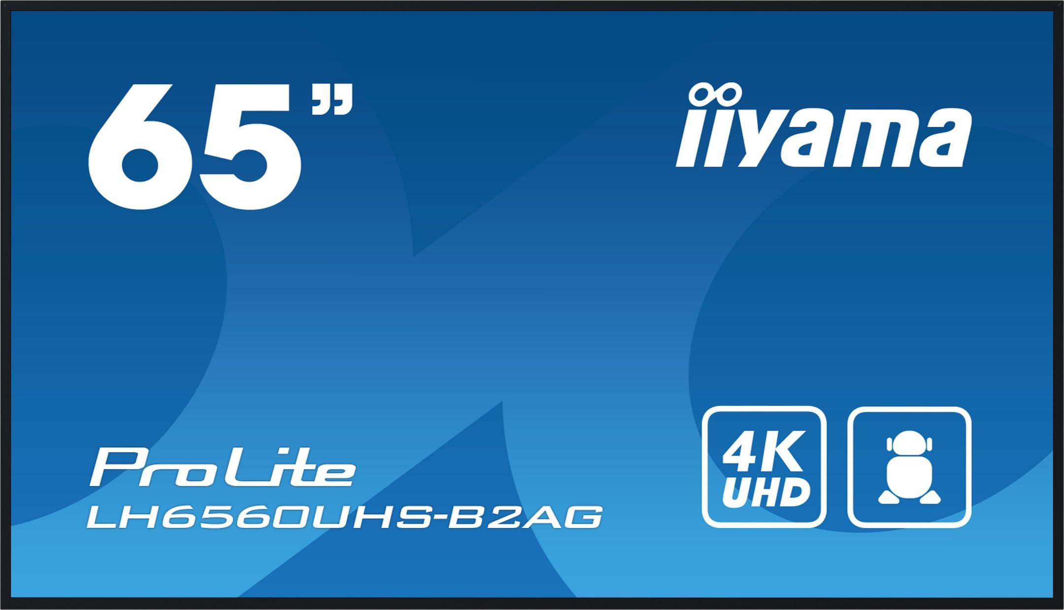 iiyama-prolite-lh6560uhs-b2ag-display-digitale-per-segnaletica-va-164-cm-64-5-pannello-led-4-k-uhd-hdmi-uscita-audio-usb2-0-rs-232c-rj45-lettore-multimediale-android-11-os-wifi-24-7-colore