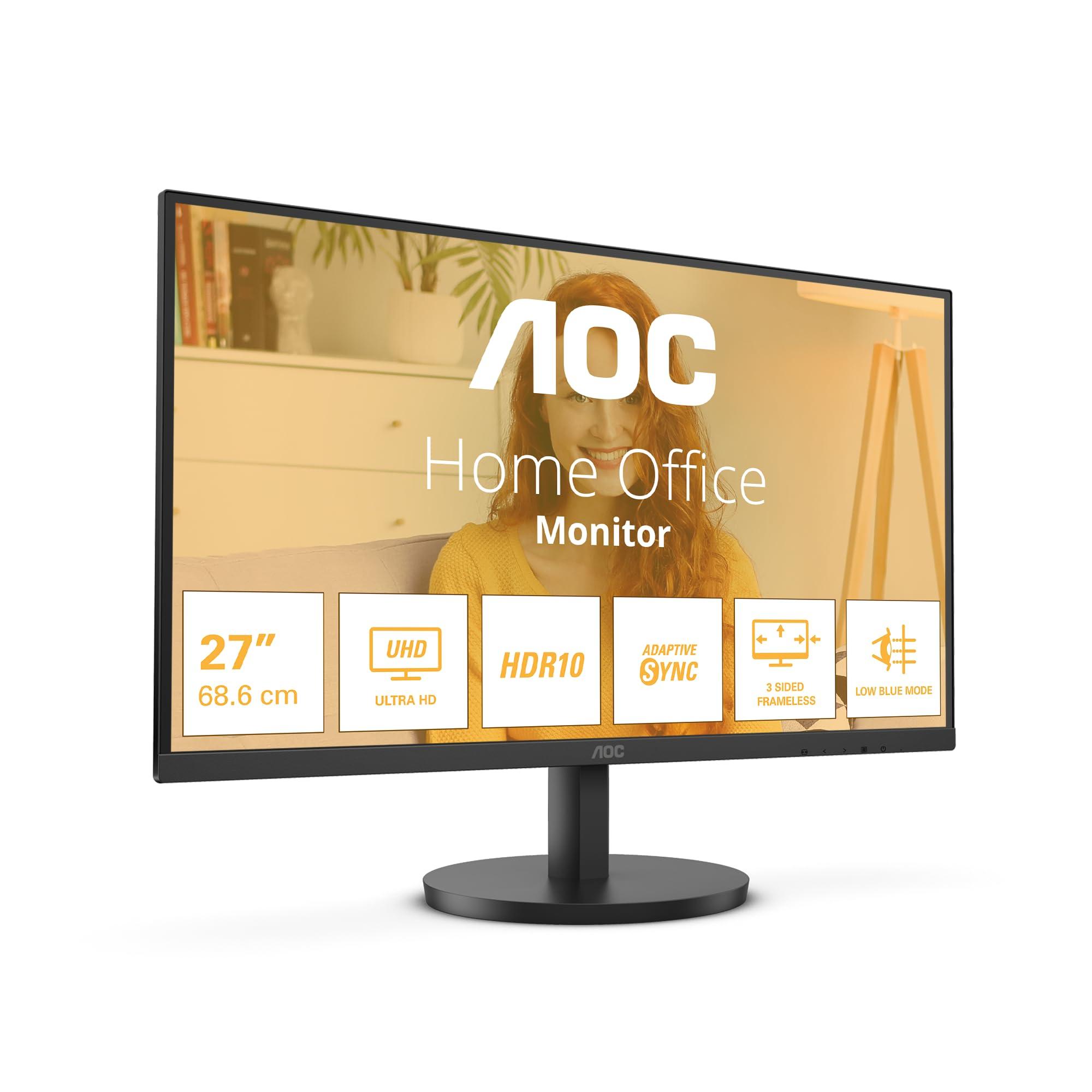 aoc-u27b3m-monitor-uhd-da-27-pollici-hdr10-3840x2160-4k-60-hz-2x-hdmi-displayport-nero-27-pollice-4k-ips-60hz-usb-c-altoparlanti-regolazione-altezza