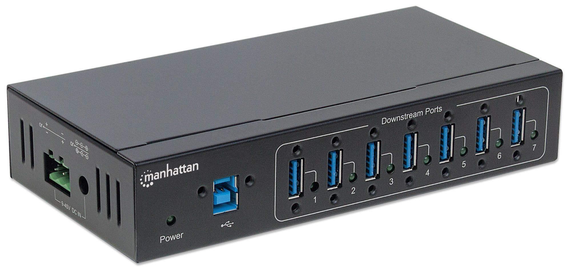 manhattan-164405-hub-di-interfaccia-usb-3-0-3-1-gen-1-type-b-5000-mbit-s-nero