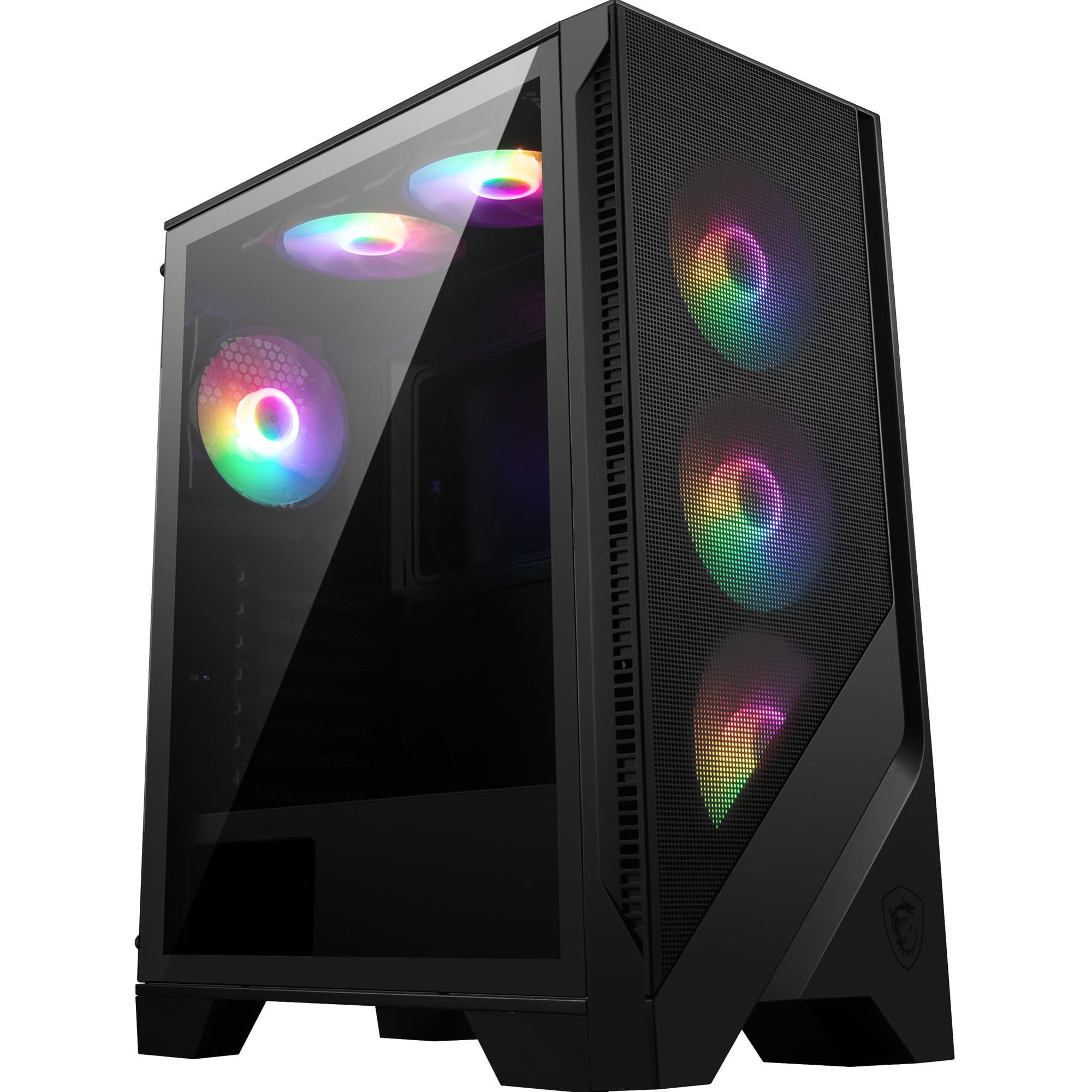 msi-mag-forge-120a-airflow-case-pc-mid-tower-atx-micro-atx-mini-itx-vetro-temperato-pannello-frontale-mesh-6-ventole-auto-rgb-da-120-mm-filtro-antipolvere-magnetico-porte-usb-3-2-gen-1-type-a