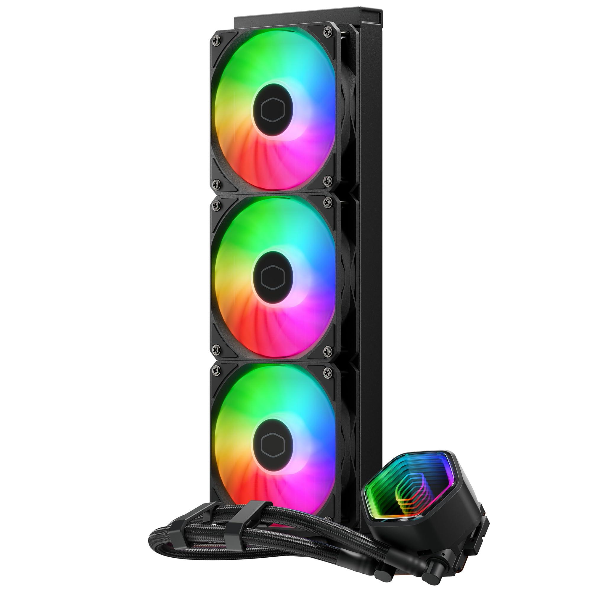 cooler-master-masterliquid-360-core-ii-cpu-sistema-raffreddamento-a-liquido-sistema-aio-360mm-tdp-max-280w-pompa-doppia-camera-gr9-ventole-argb-avanzate-kit-amd-intel-montaggio-rapido-nero