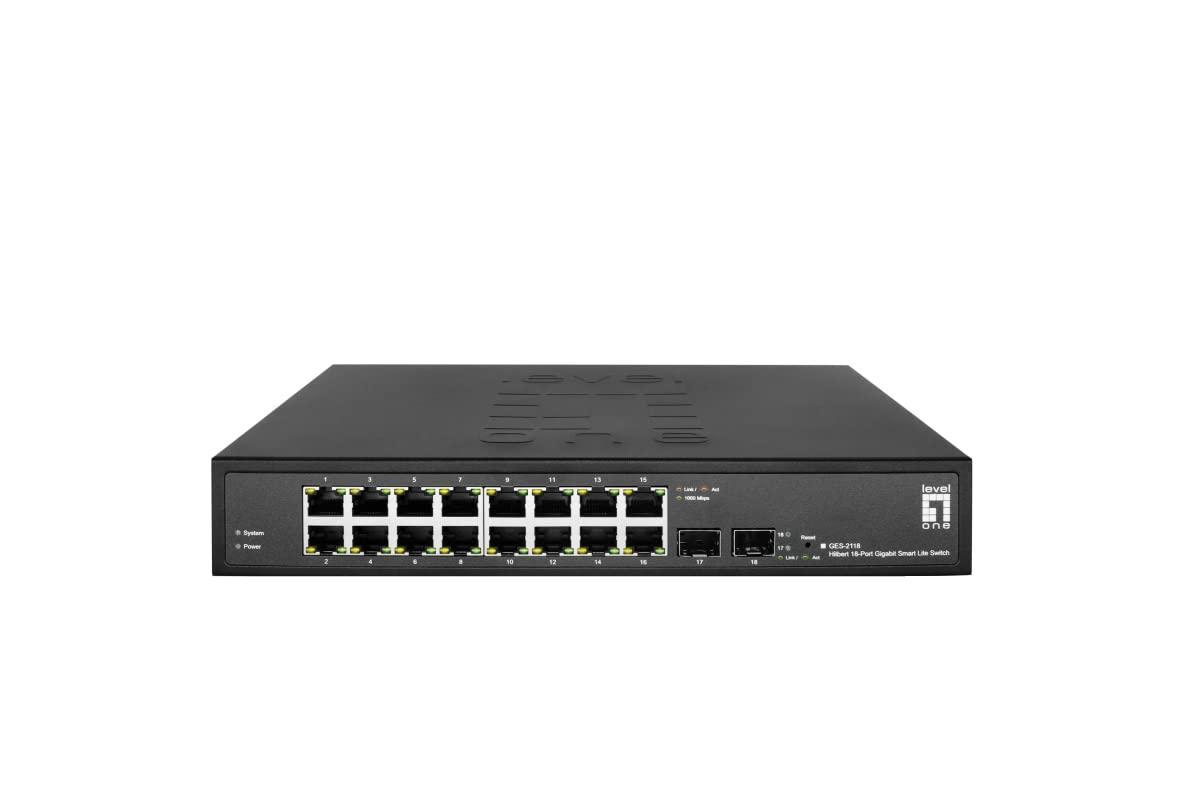 levelone-ges-2118-hilbert-switch-gigabit-smart-lite-a-18-porte-16-gigabit-rj45-2-sfp-gigabit