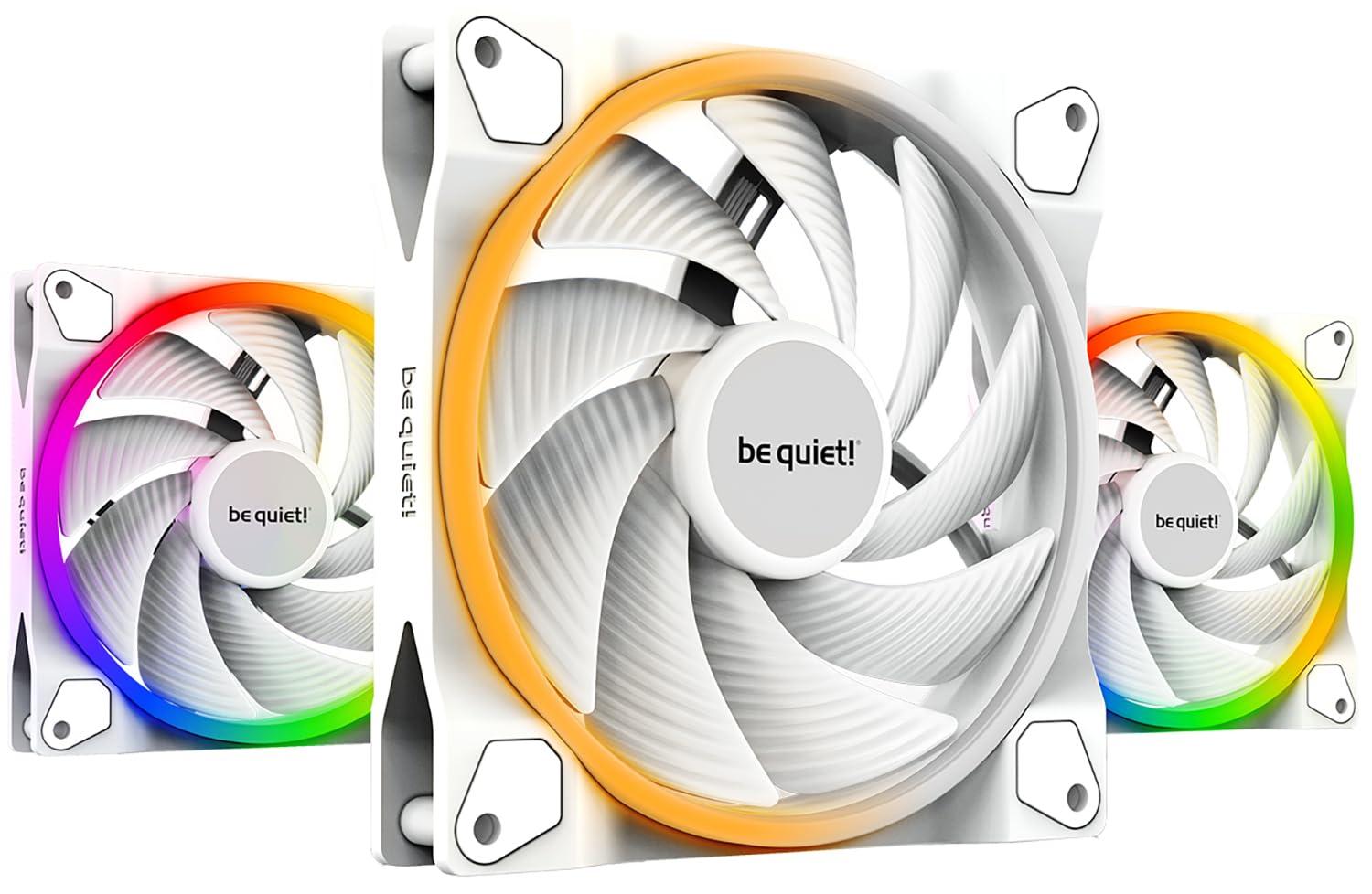 be-quiet-light-wings-140mm-pwm-high-speed-white-triple-pack-3-ventole-incluse-led-argb-tanti-colori-e-modalita-pale-ottimizzate-per-il-rumore-pressione-statica-elevata-turbolenze-a-basso-rumore