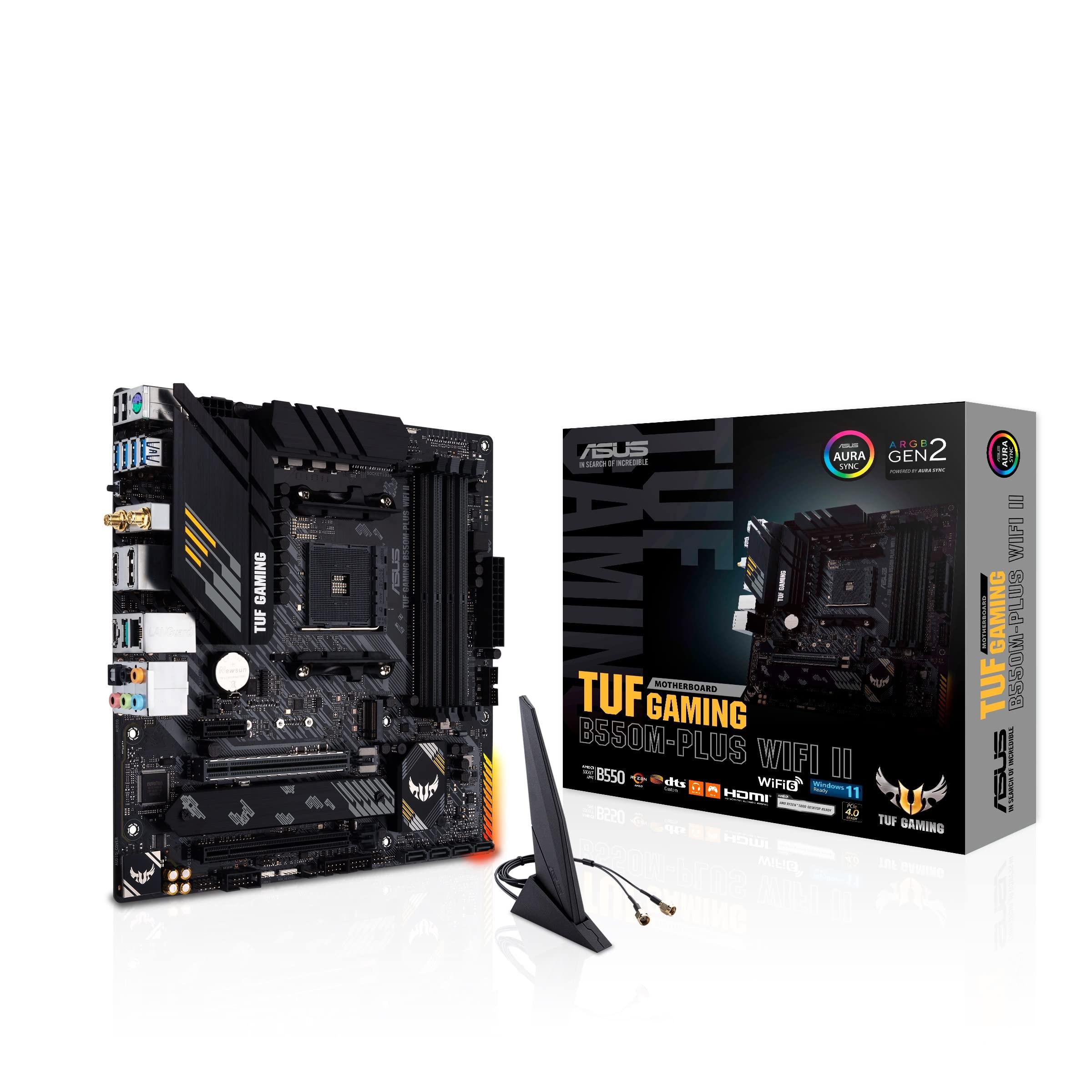 asus-tuf-gaming-b550m-plus-wifi-ii-scheda-madre-gaming-amd-microatx-socket-am4-ddr4-pci-4-0-lan-realtek-2-5gb-wifi-6-802-11ax-2-m-2-4-sata-6gb-s-2-usb-3-2-gen-2-aura-sync-rgb-nero
