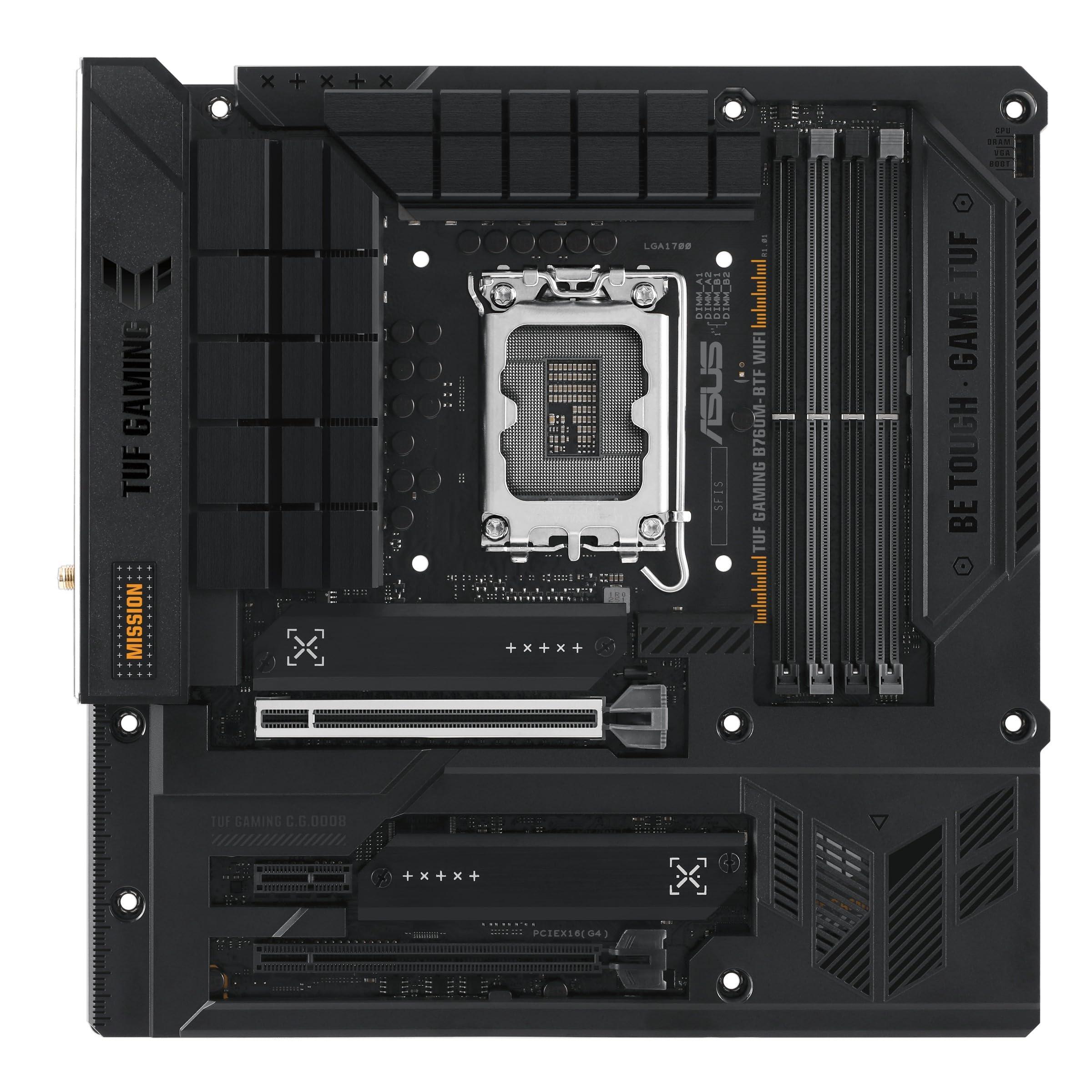 asus-tuf-gaming-b760m-btf-wifi-scheda-madre-intel-b760-lga-1700-matx-ddr5-pcie-5-0-m-2-intel-wi-fi-6-realtek-2-5gb-ethernet-dp-hdmi-usb-3-2-gen-2x2-type-c-usb-3-2-gen-2-e-type-c-aura-sync