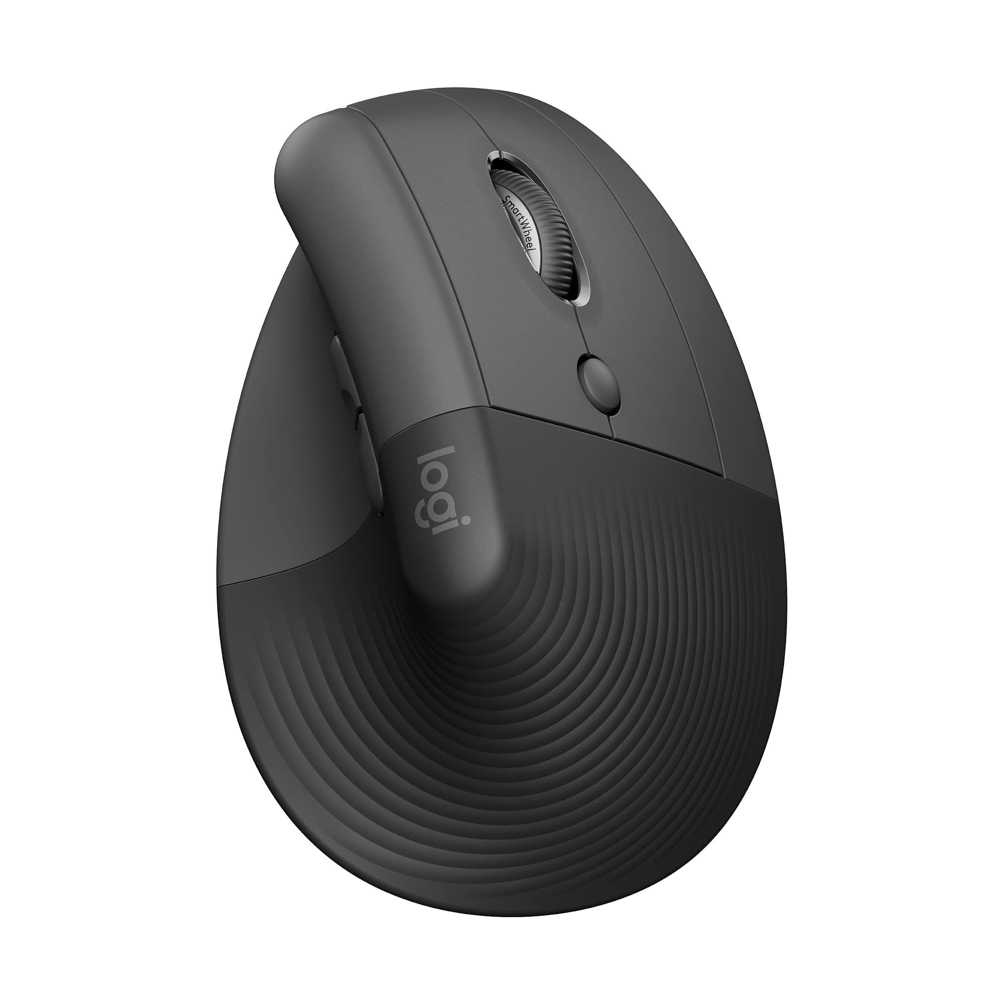 logitech-lift-mouse-ergonomico-verticale-senza-fili-ricevitore-bluetooth-o-logi-bolt-usb-clic-silenziosi-4-tasti-compatibile-con-windows-macos-ipados-laptop-pc-grigio