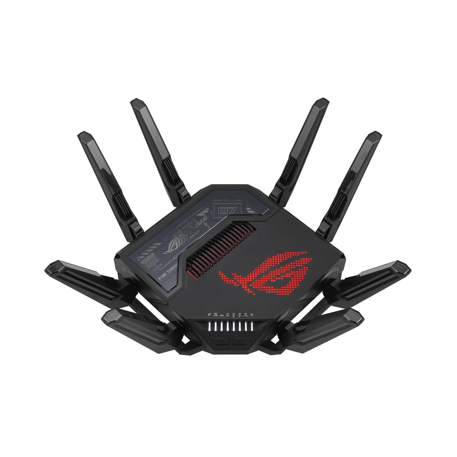asus-rog-strix-gs-be18000-router-gaming-tri-band-wifi-7-320-mhz-di-larghezza-di-banda-e-velocita-di-18000-mbps-4096-qam-8-porte-da-2-5g-smart-home-compatibile-con-aimesh-vpn-nero
