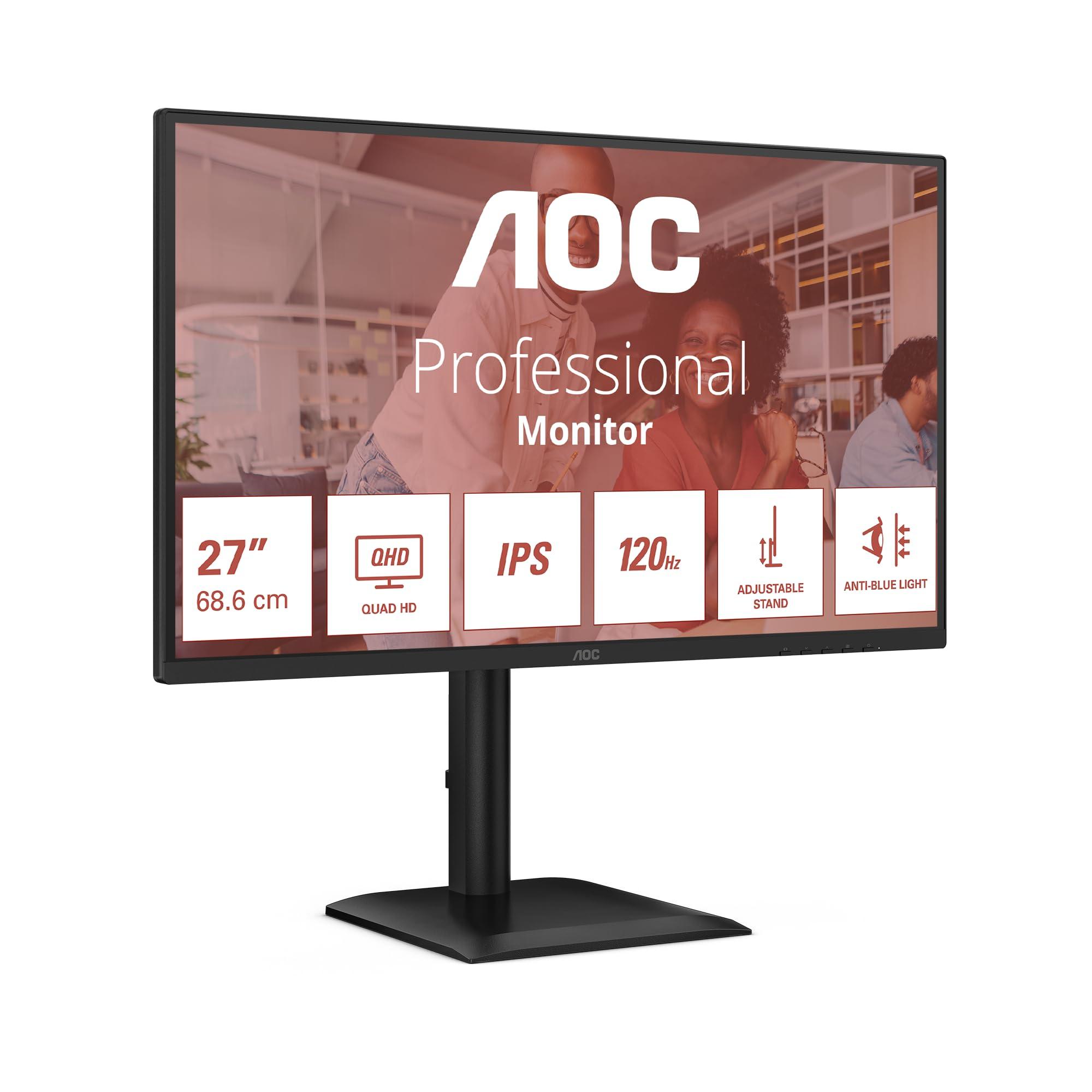 aoc-monitor-q27e4cv-da-27-pollici-qhd-monitor-120-hz-ips-4-ms-mprt-adaptive-sync-modalita-hdr-regolazione-dell-altezza-altoparlante-2560-x-1440-hdmi-1x-2-0-dp-1x-1-4-hub-usb-nero