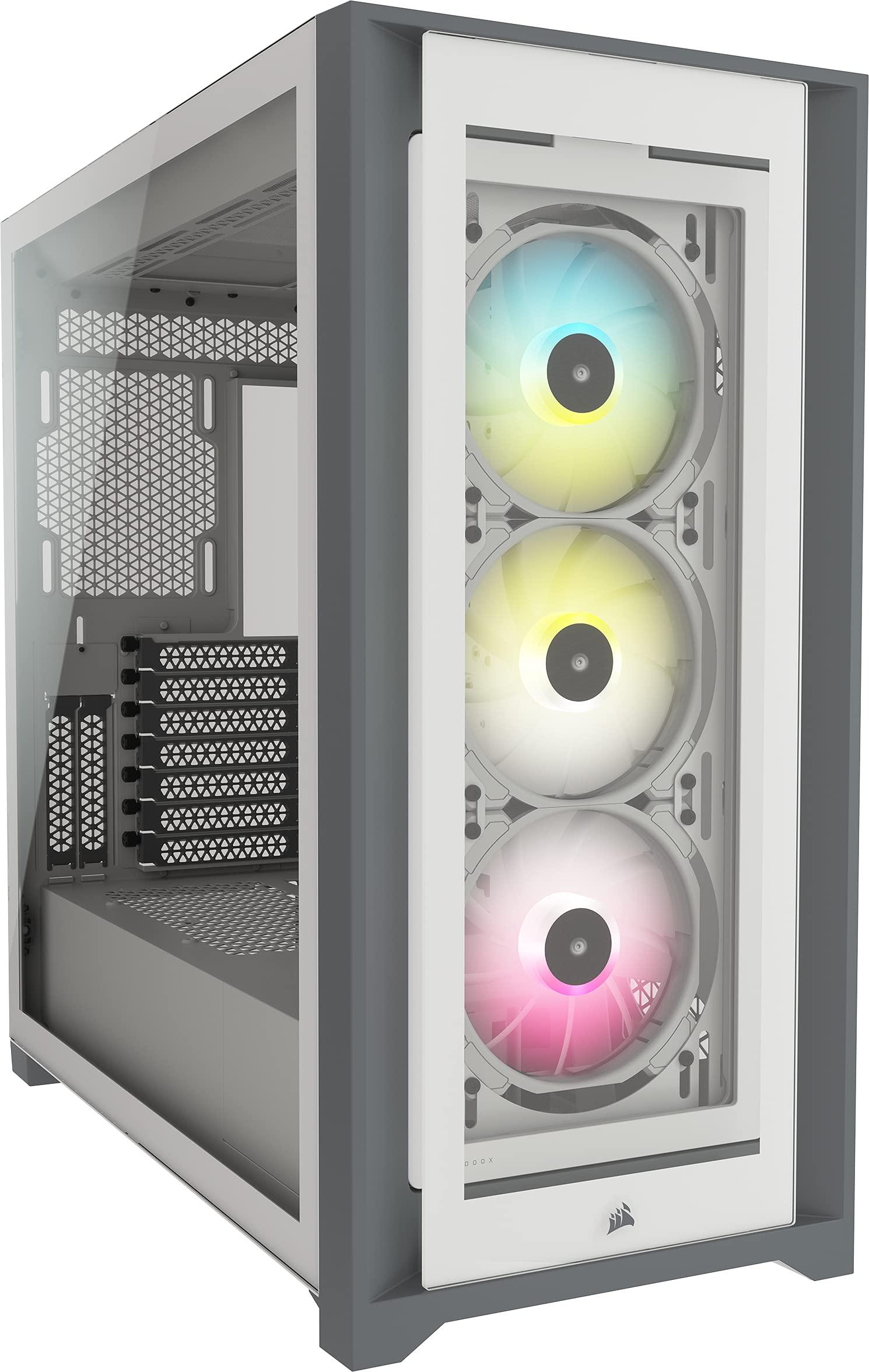 corsair-icue-5000x-rgb-case-per-pc-intelligente-atx-mid-tower-con-vetro-temperato-quattro-pannelli-in-vetro-temperato-sistema-di-gestione-dei-cavi-rapidroute-tre-ventole-da-120-mm-incluse-bianco