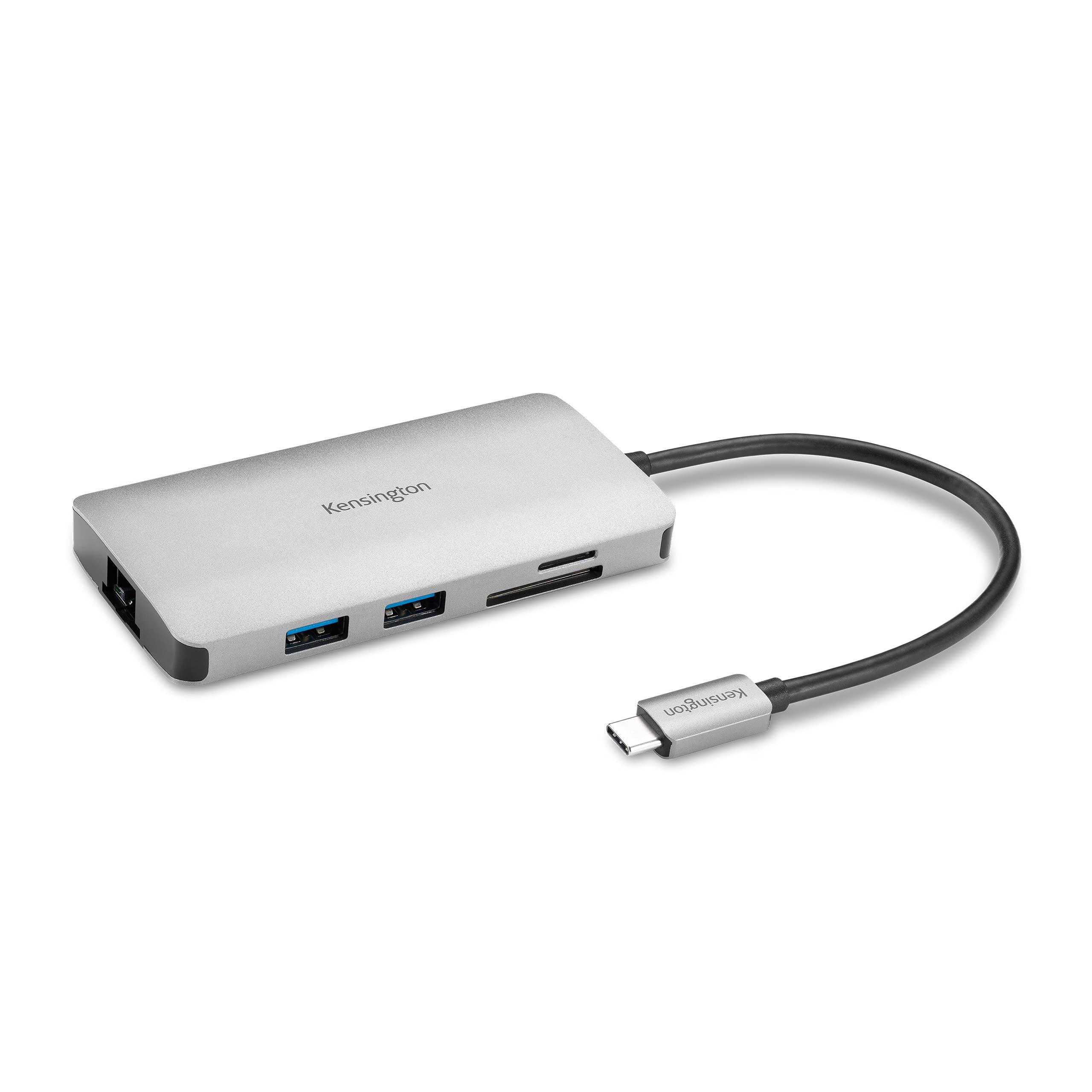 kensington-uh1400p-dock-universale-portatile-driverless-usb-c-8-in-1-universale-8-porte-alimentazione-fino-a-85-w-ultra-hd-singolo-4k-a-60-hz-ad-alta-risoluzione-plug-play-con-cavo