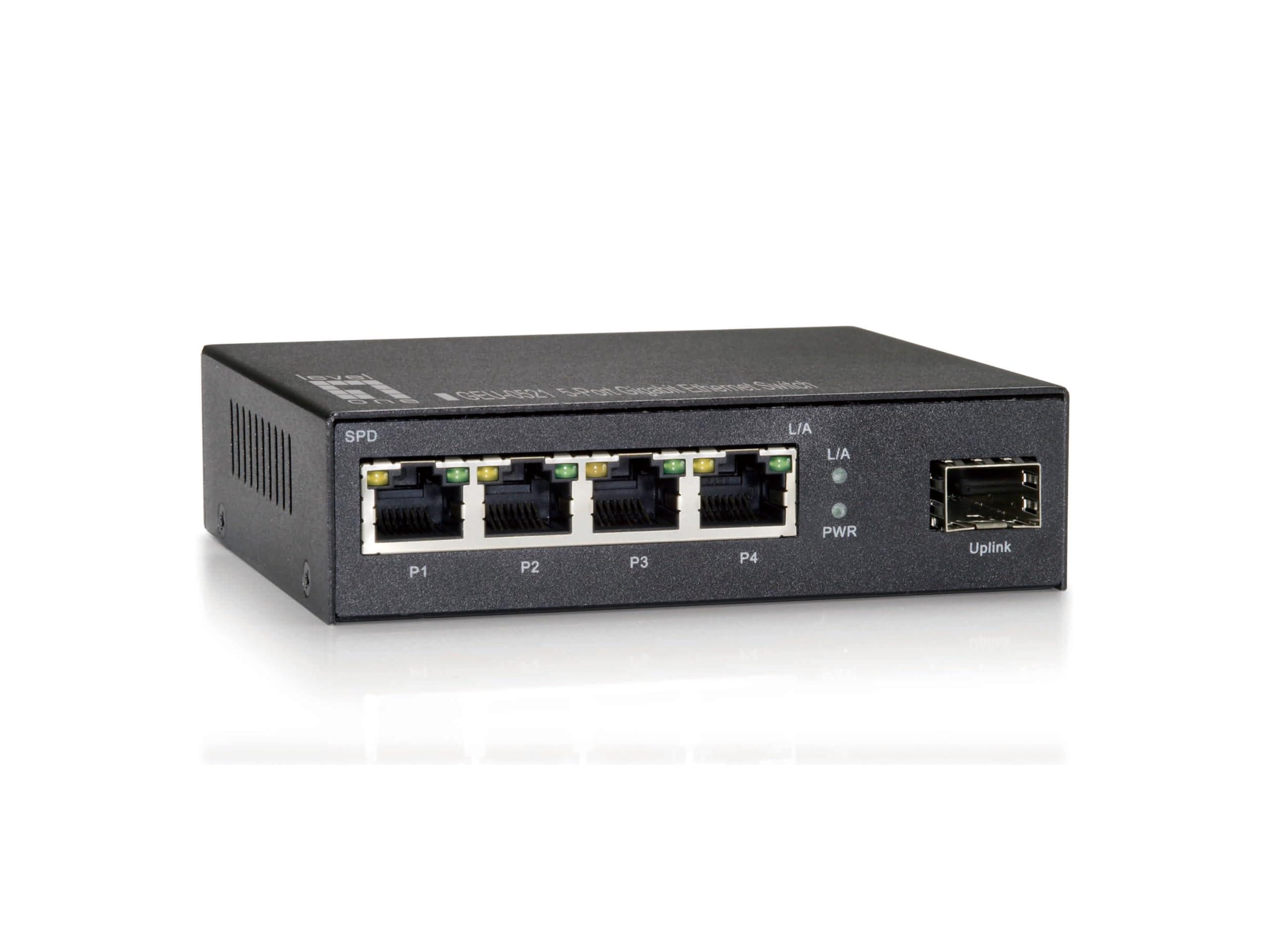 commutatore-desktop-di-livello-uno-geu-0521-con-4-porte-gigabit-ethernet-e-1-slot-sfp-di-gigabit