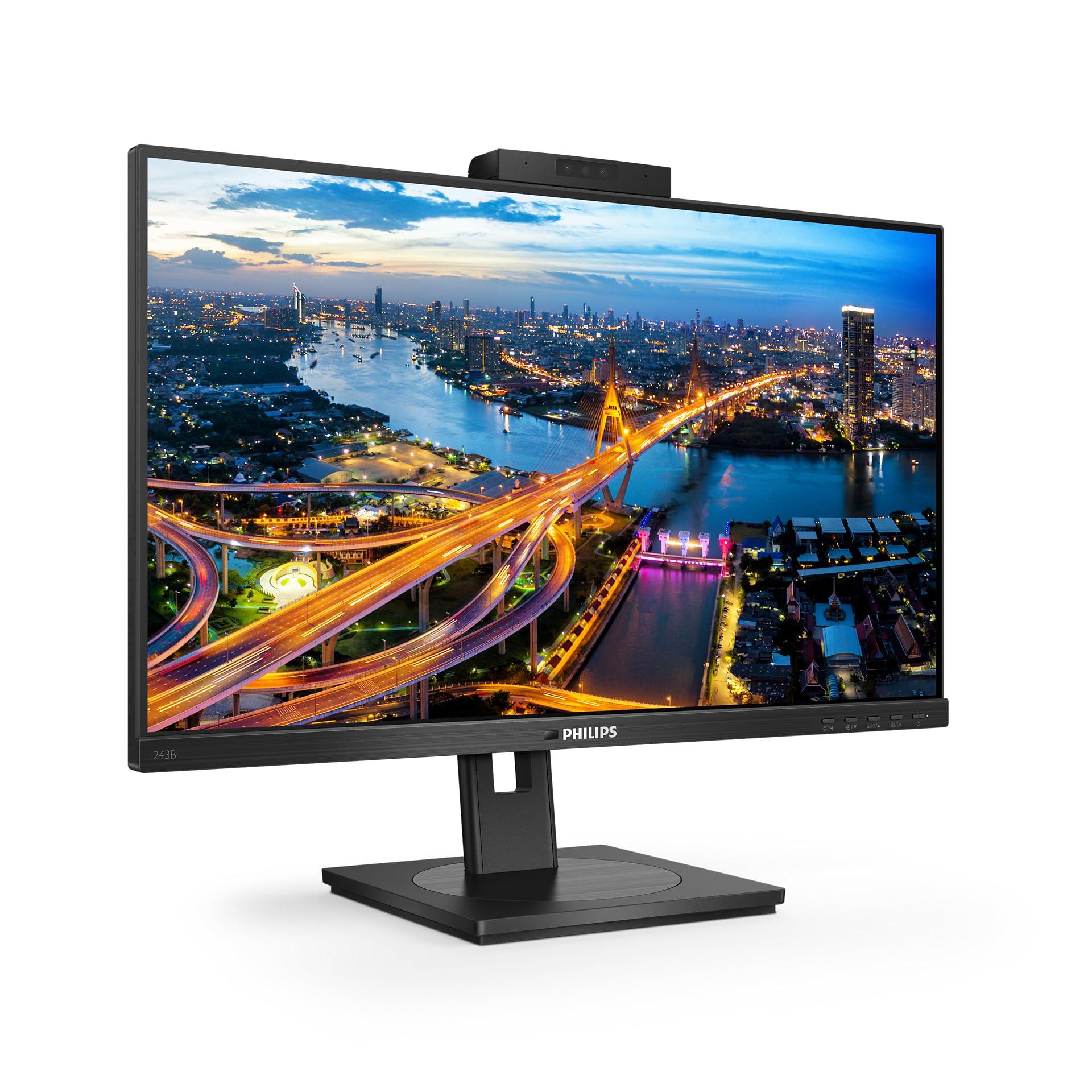 philips-243b1jh-usb-hub-monitor-23-8-pollici-fhd-75hz-ips-4ms-gtg-altezza-regolabile-web-cam-speakers-1920x1080-hdmi-1x-1-4-dp-1x-1-4-nero