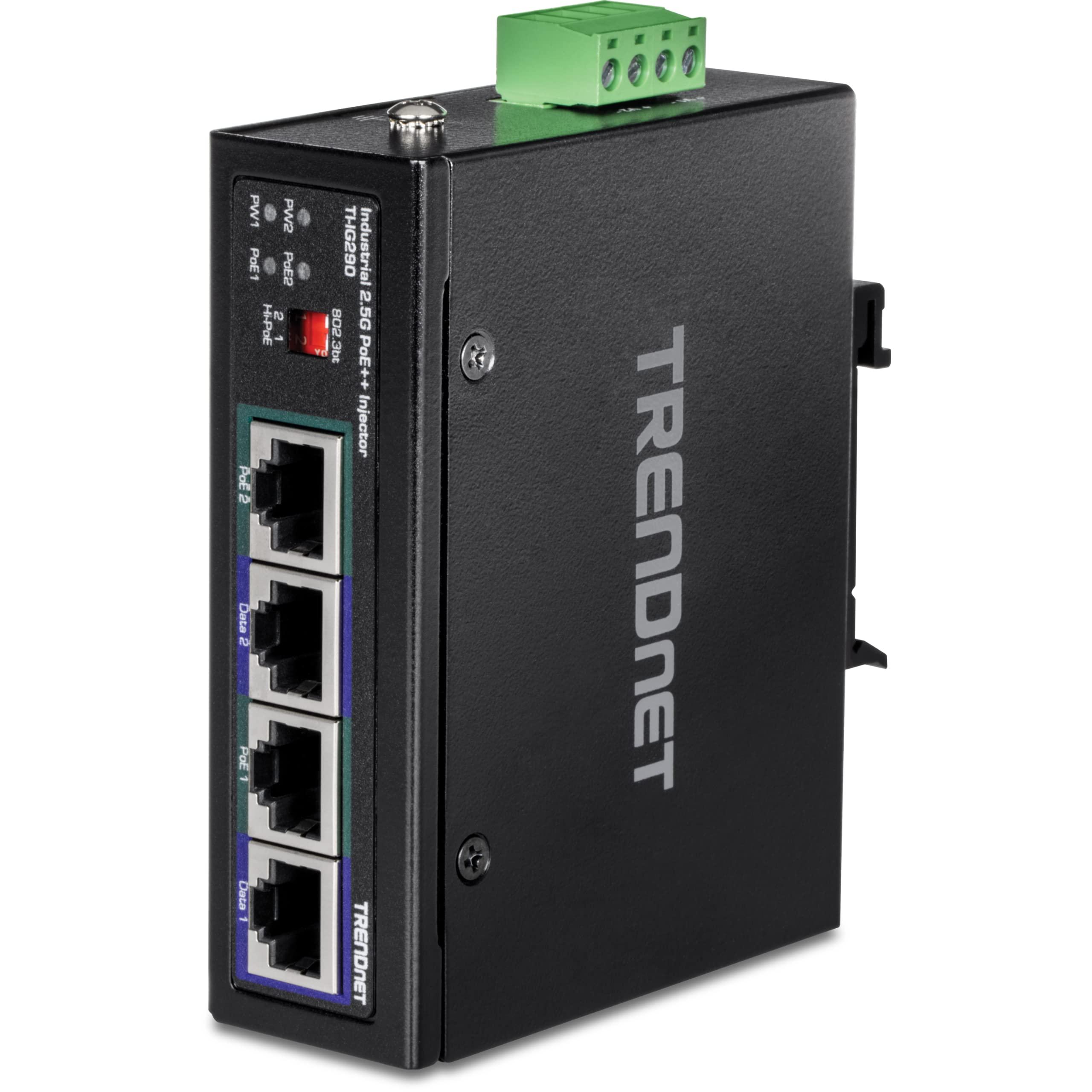trendnet-iniettore-industriale-poe-2-5g-a-2-porte-da-95-w-supporta-poe-ieee-802-3af-poe-ieee-802-3at-e-poe-ieee-802-3bt-non-compatibile-con-dispositivi-poe-passivi-nero-ti-ig290