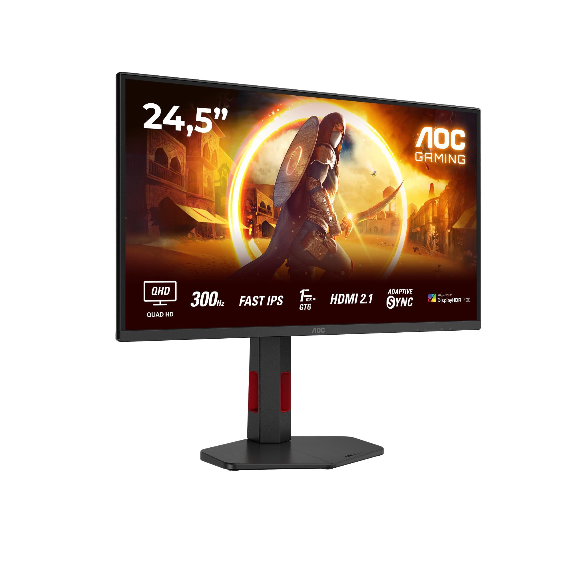 aoc-gaming-monitor-q25g4sr-24-5-pollici-2560x1440-wqhd-300hz-fast-ips-panel-0-3ms-mprt-speakers-height-adjustment-hdmi2x-2-1-dp-1x-1-4-adaptive-sync-hdr400-g-sync-compatible-nero