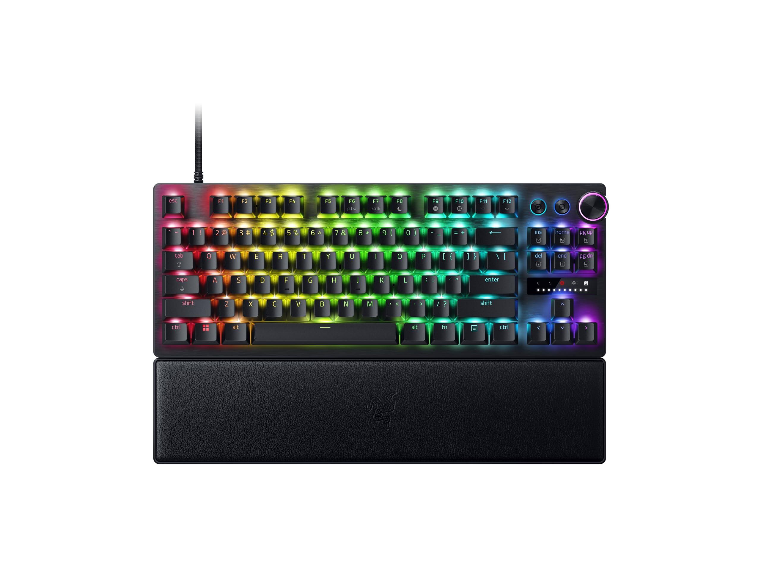 razer-huntsman-v3-pro-tenkeyless-tastiera-ottica-analogica-e-sport-senza-tastierino-numerico-trigger-a-fuoco-rapido-manopola-digitale-tappi-per-tasti-strutturati-doubleshot-pbt-layout-de-nero