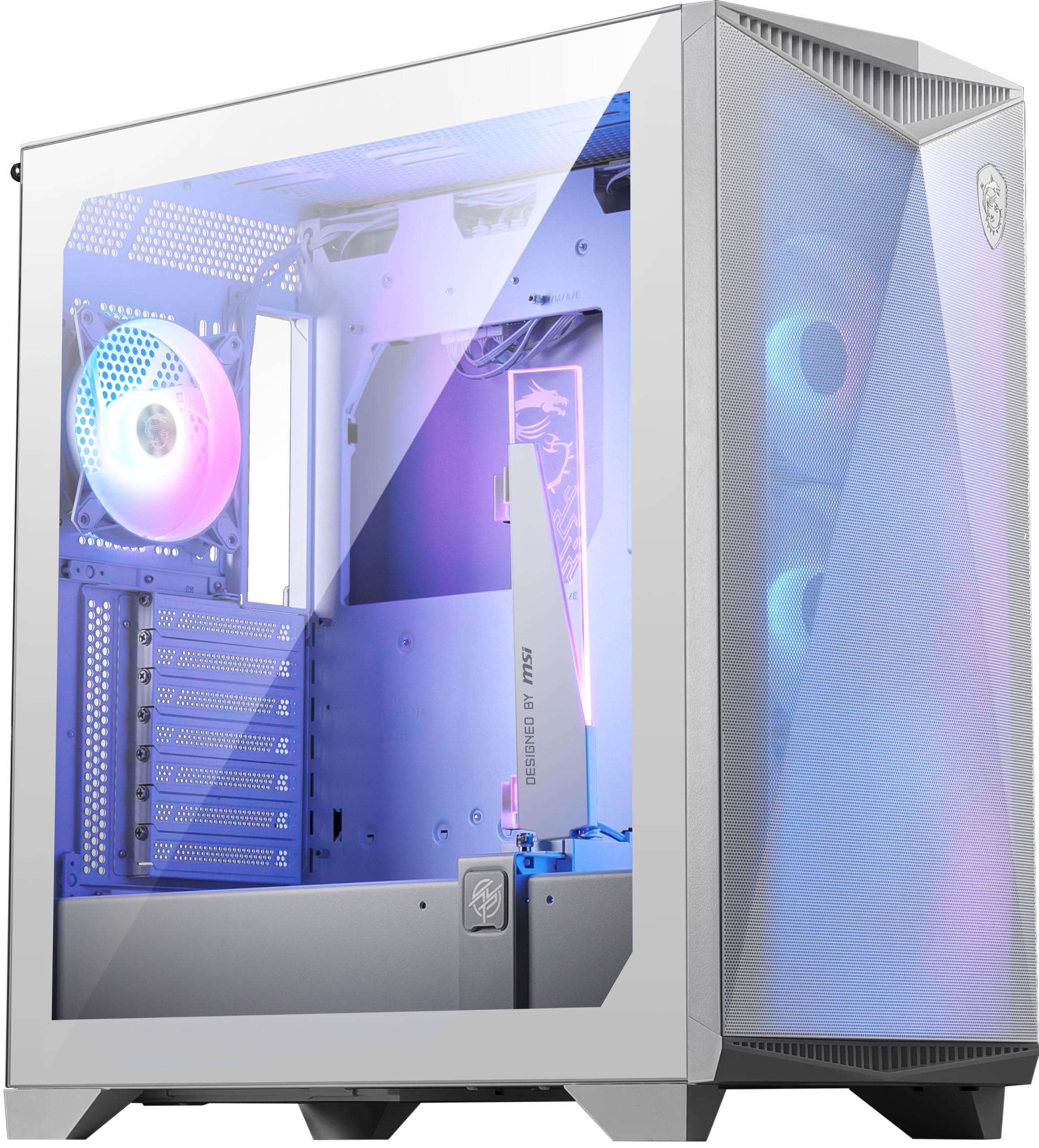 msi-mpg-gungnir-300r-airflow-white-mid-tower-pc-case-supporto-e-atx-4-120-mm-argb-pwm-fan-con-hub-controller-stand-gpu-verticale-filtri-antipolvere-gestione-cavi-usb-type-c-20gbps