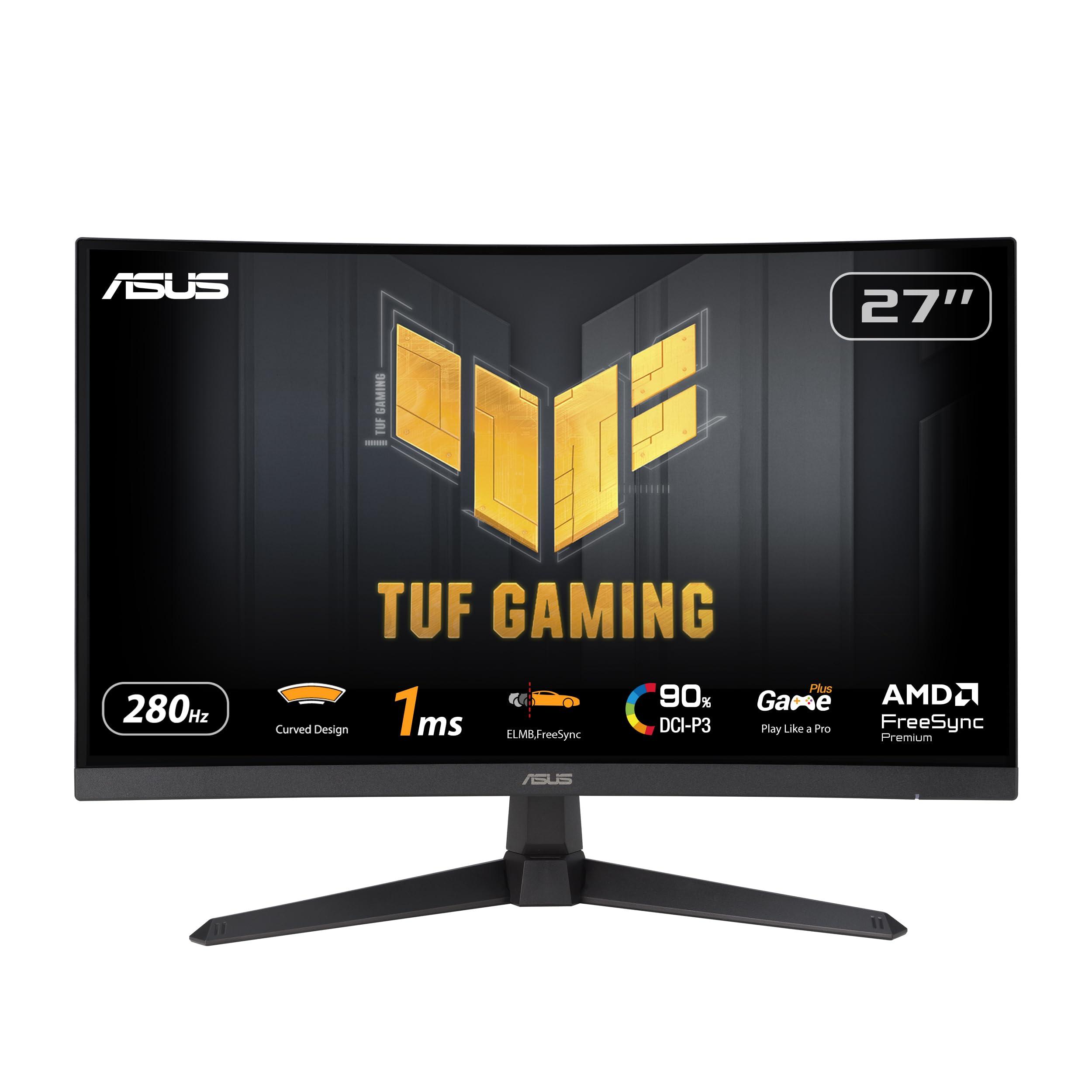 asus-tuf-gaming-vg27vqm1b-monitor-gaming-curvo-da-27-pollici-full-hd-1920x1080-280-hz-elmb-tempo-di-risposta-1-ms-freesync-premium-90-dci-p3-displaywidget-center-nero
